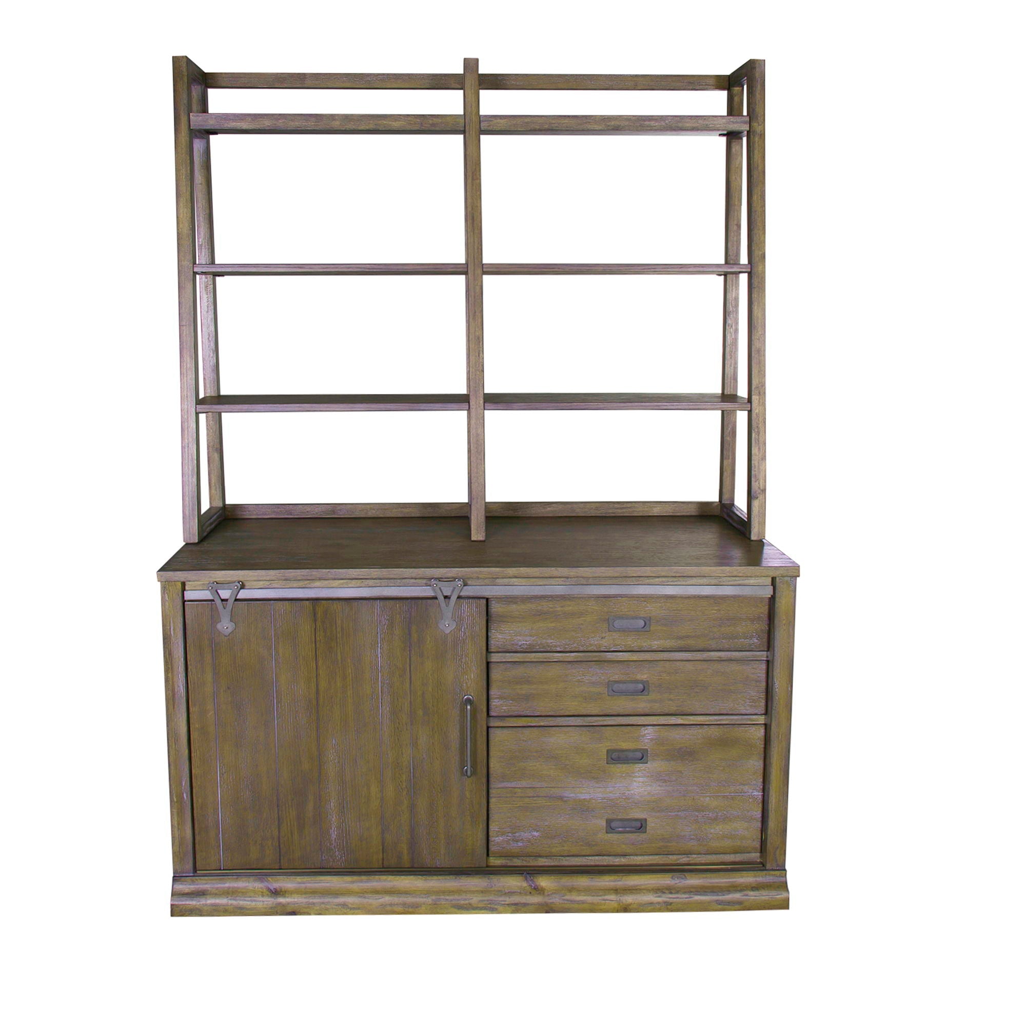 Liberty Furniture Stone Brook - Jr Executive Credenza Set - Dark Brown | Meri Furniture