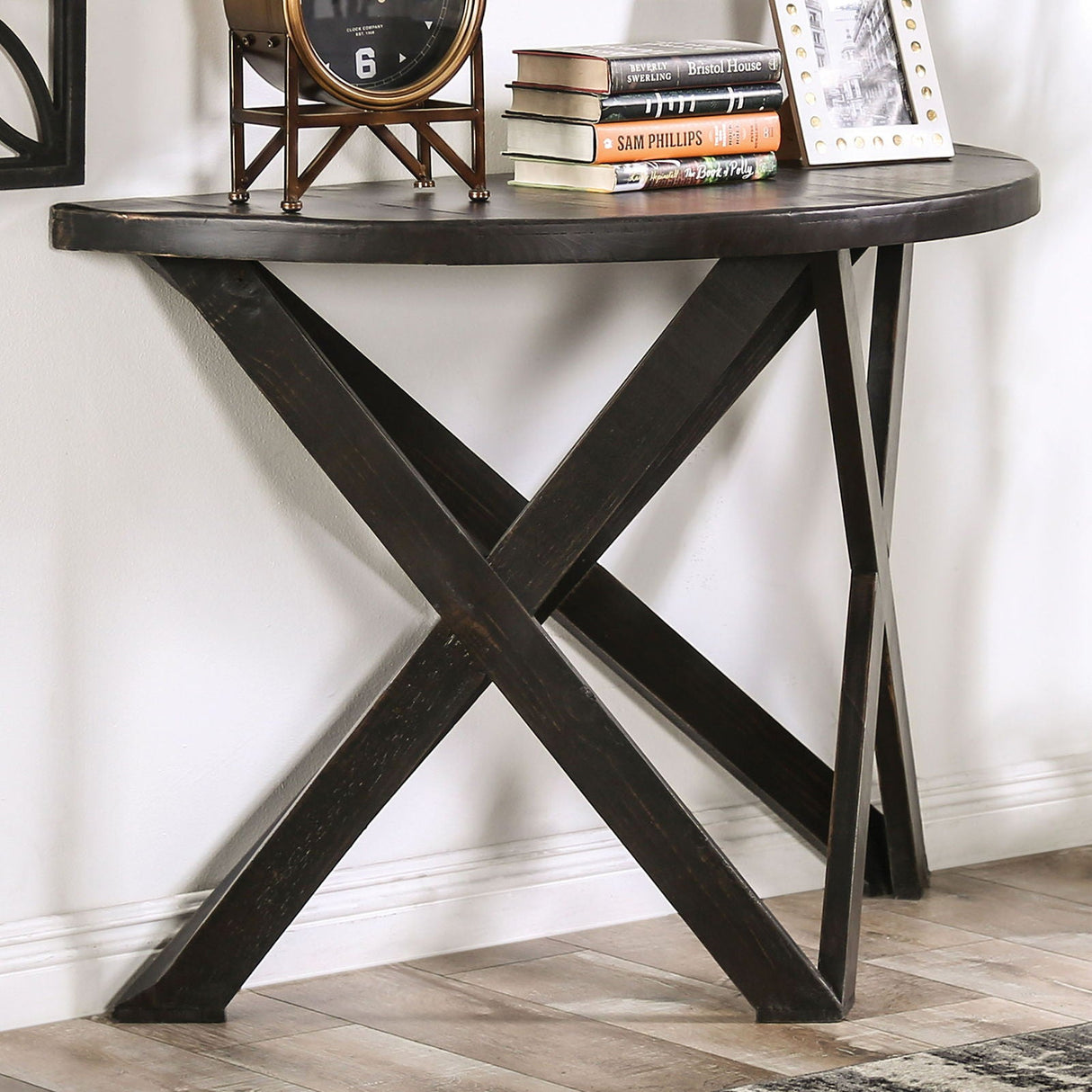 Furniture of America Culver - Sofa Table - Rustic Black | Meri Furniture