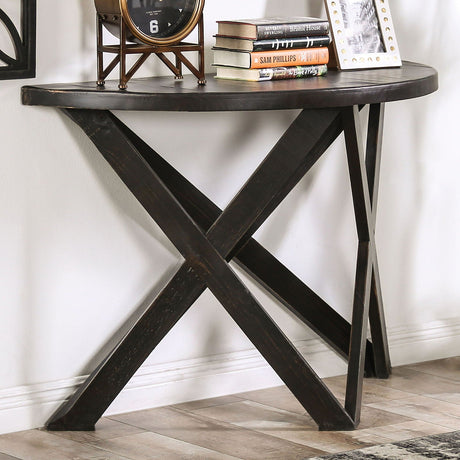 Furniture of America Culver - Sofa Table - Rustic Black | Meri Furniture