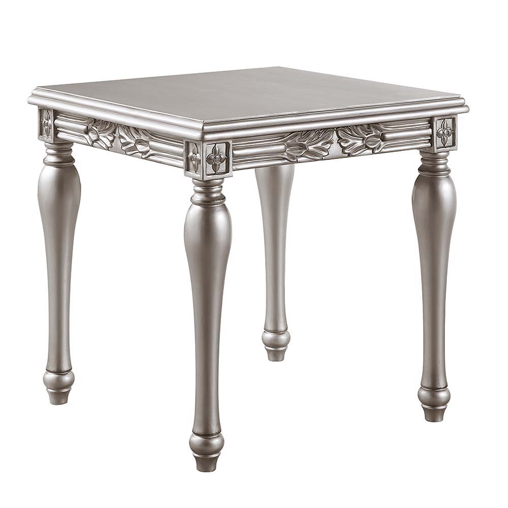 ACME Pelumi - End Table - Platinum - Finish | Meri Furniture