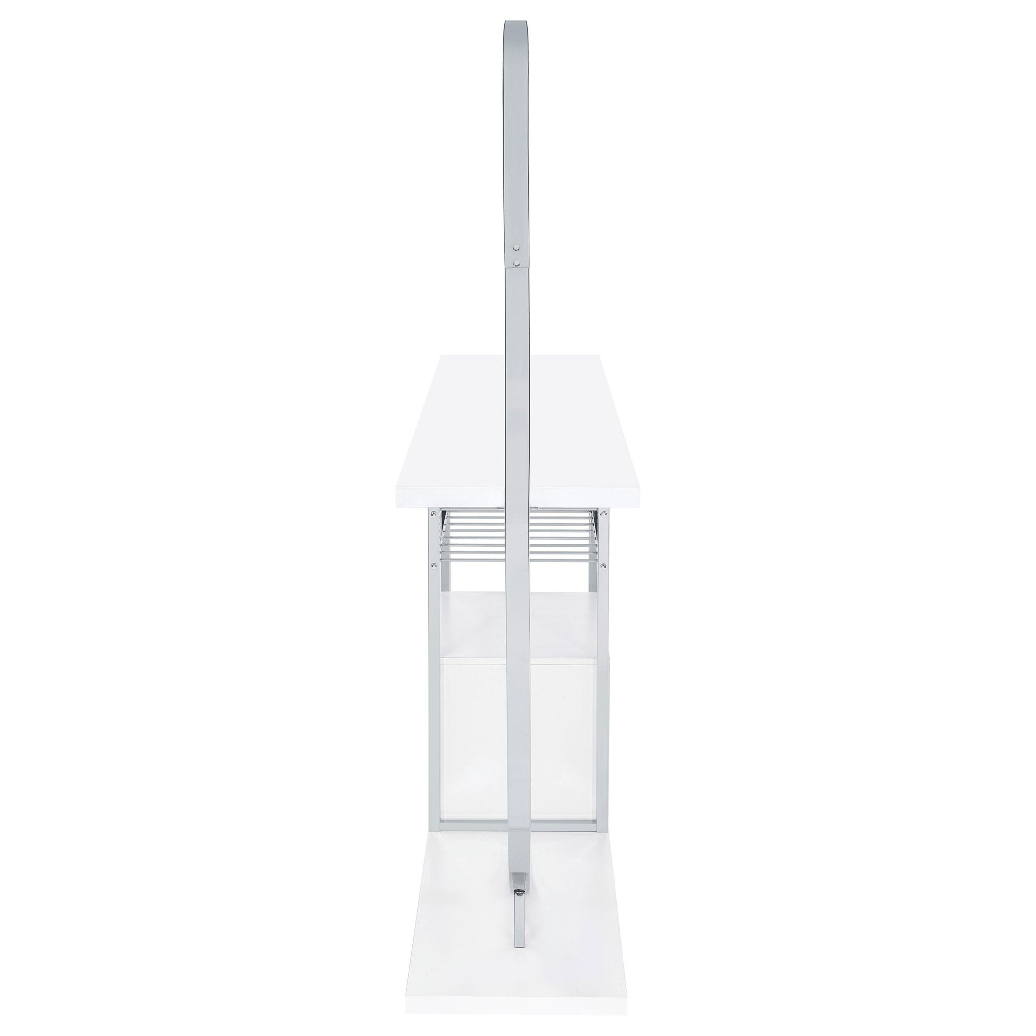 Risley 2-door Circular LED Wine Cabinet White High Gloss