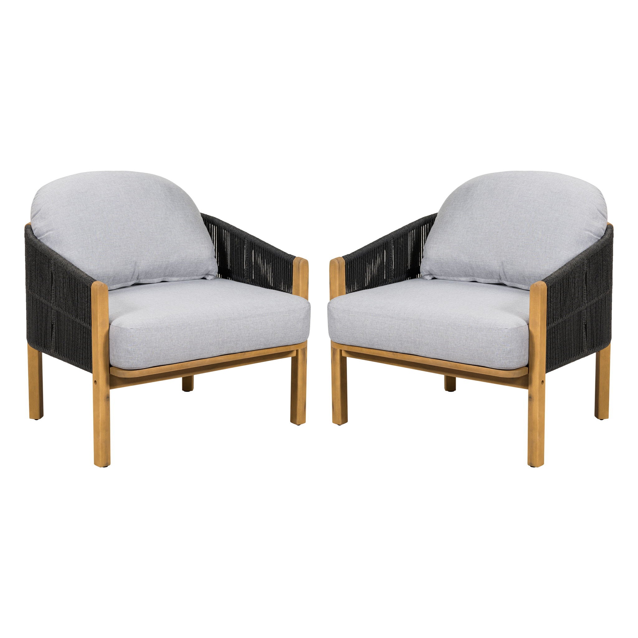 Grotta - Outdoor Wood Club Chair (Set of 2)