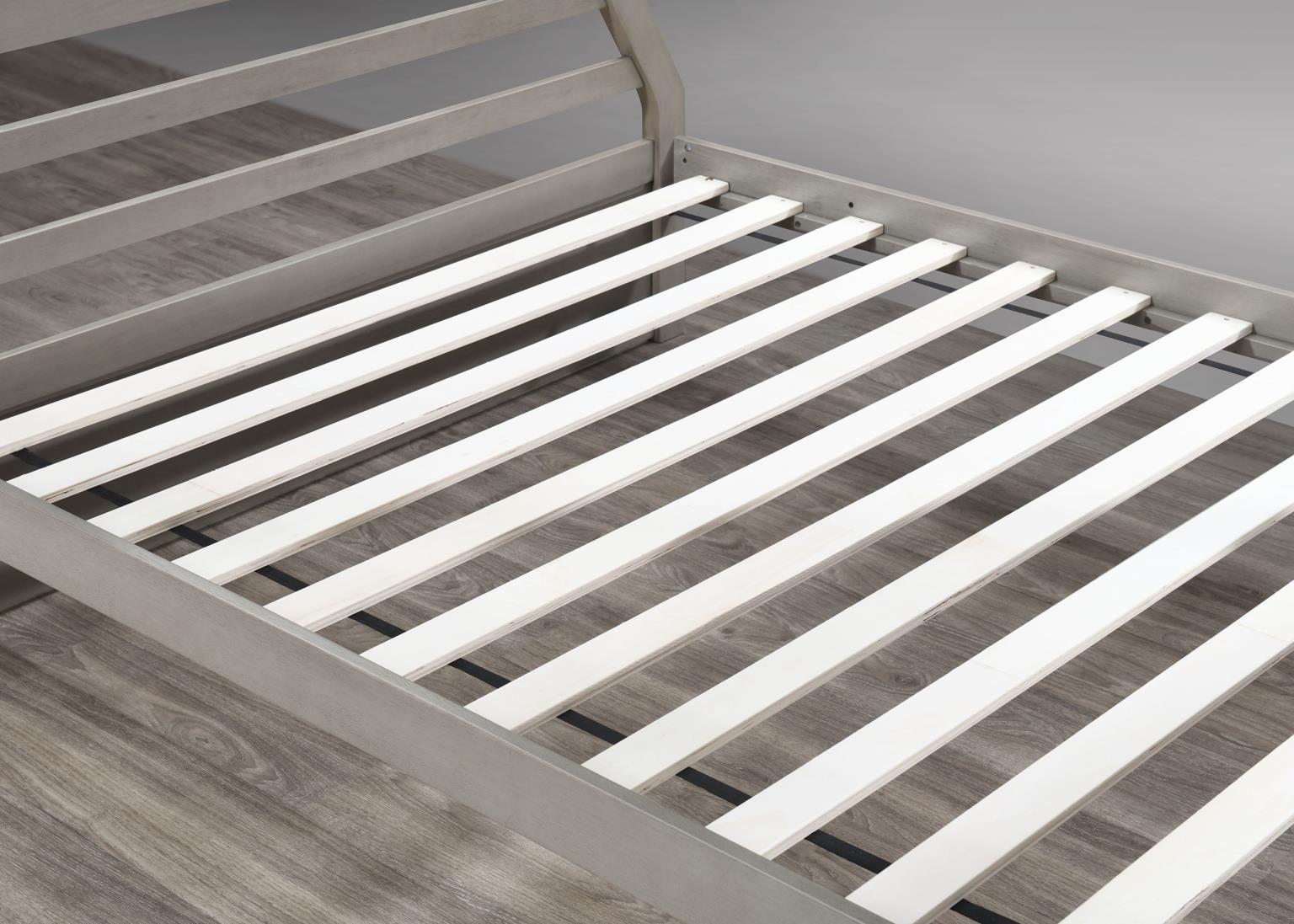S090 - Twin / Full Bunk Bed - Light Gray