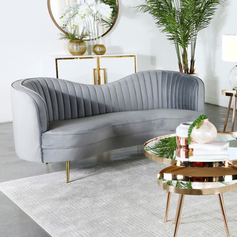 Coaster Fine Furniture Sophia - Upholstered Channel Tufted Loveseat | Meri Furniture