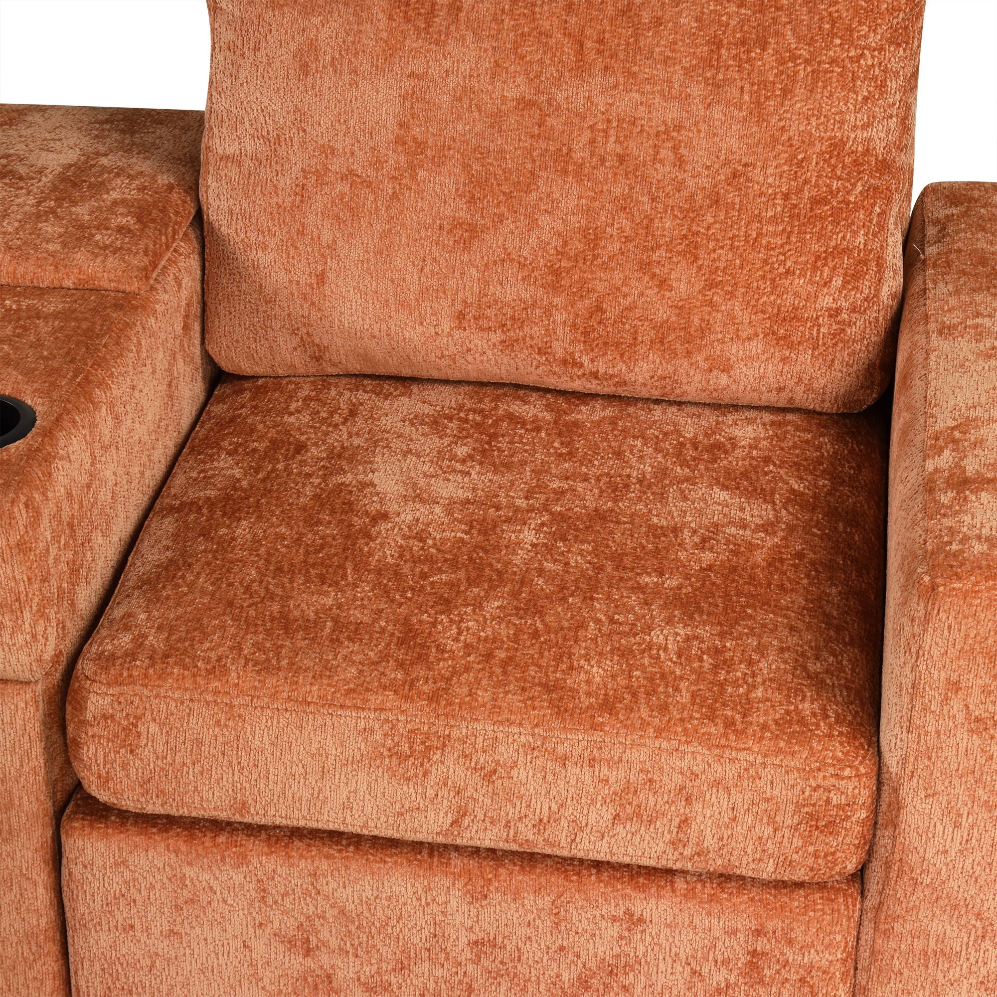 Contemporary L Shaped Convertible Sofa Bed With Pull Out Bed, Cup Holders, And Storage