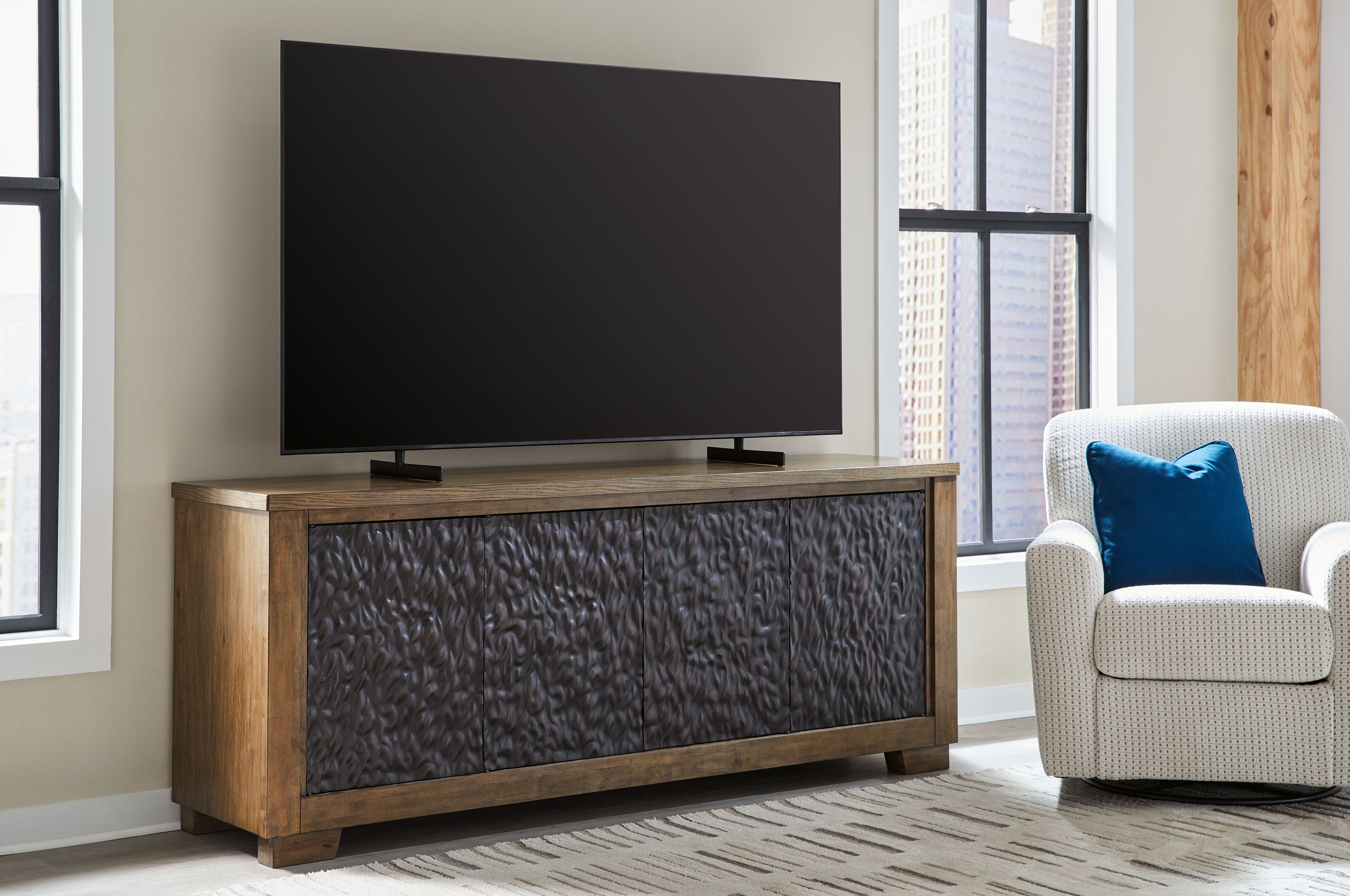 Signature Design by Ashley® Rosswain - Warm Brown - Extra Large TV Stand | Meri Furniture