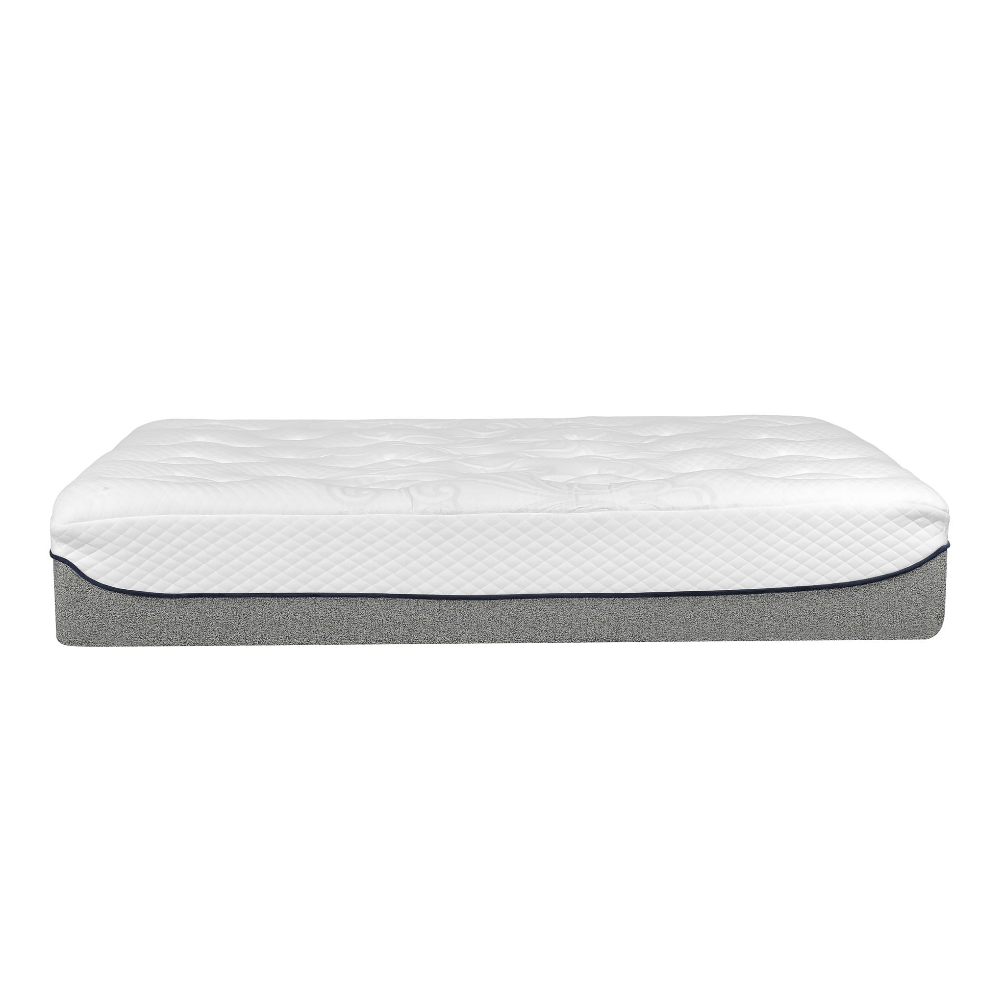 Ultra Plush 13" Gel Memory Foam Mattress For King Size Bed With Double Layered Jacquard Cover - Gray / White