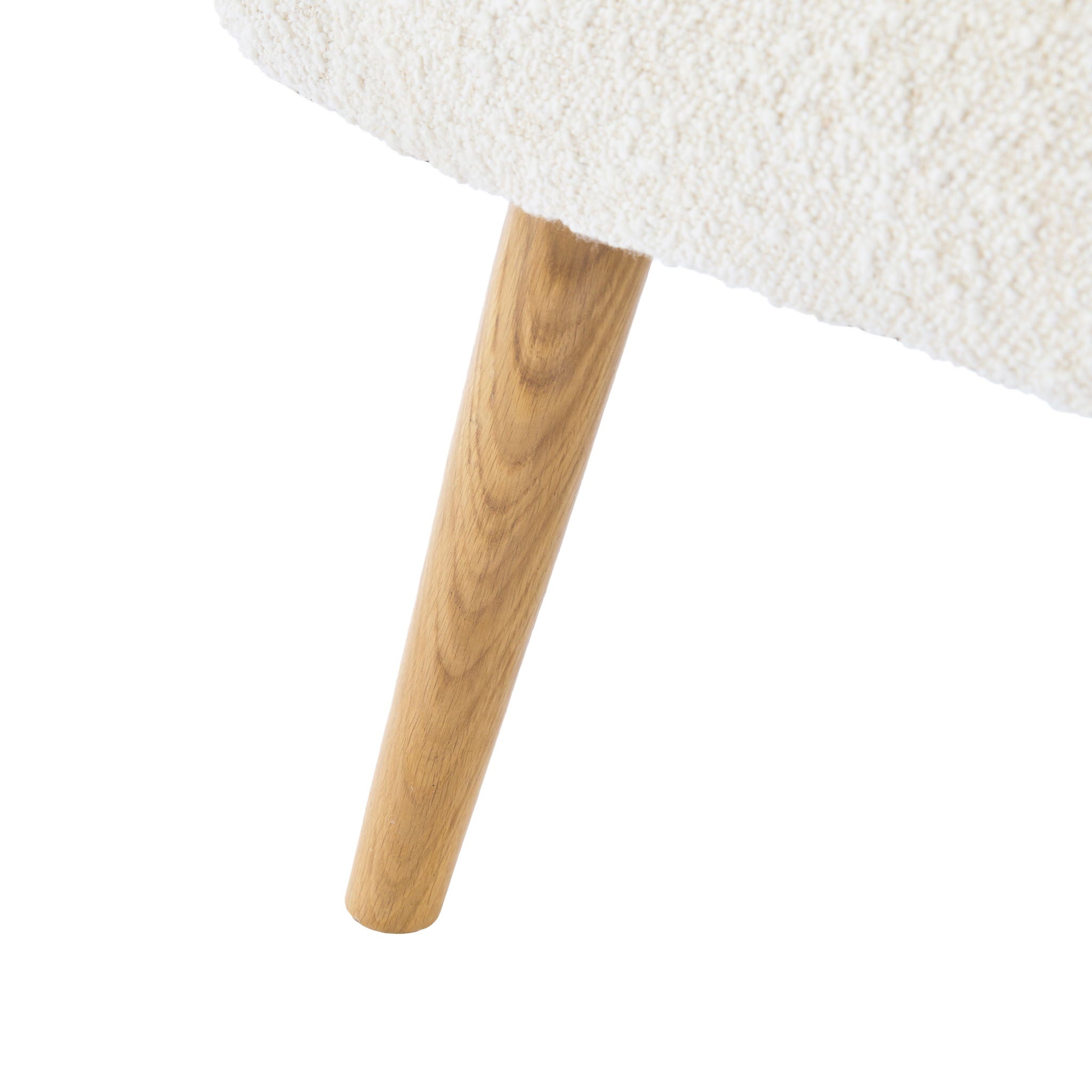 Mid - Century Modern Arm Chair With Wingback Design Wood Legs