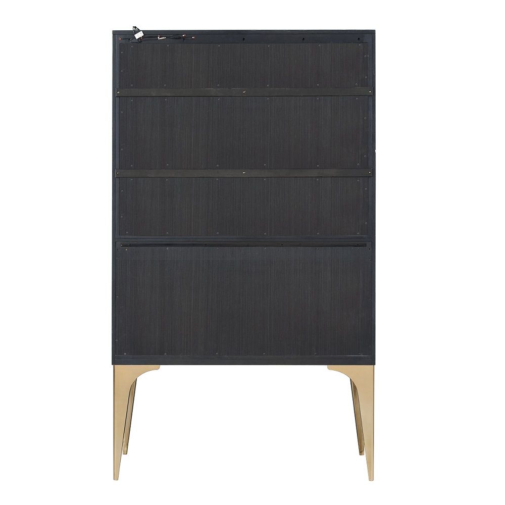 ACME Andy - Bar Cabinet - Brushed Brown Oak Champagne | Meri Furniture
