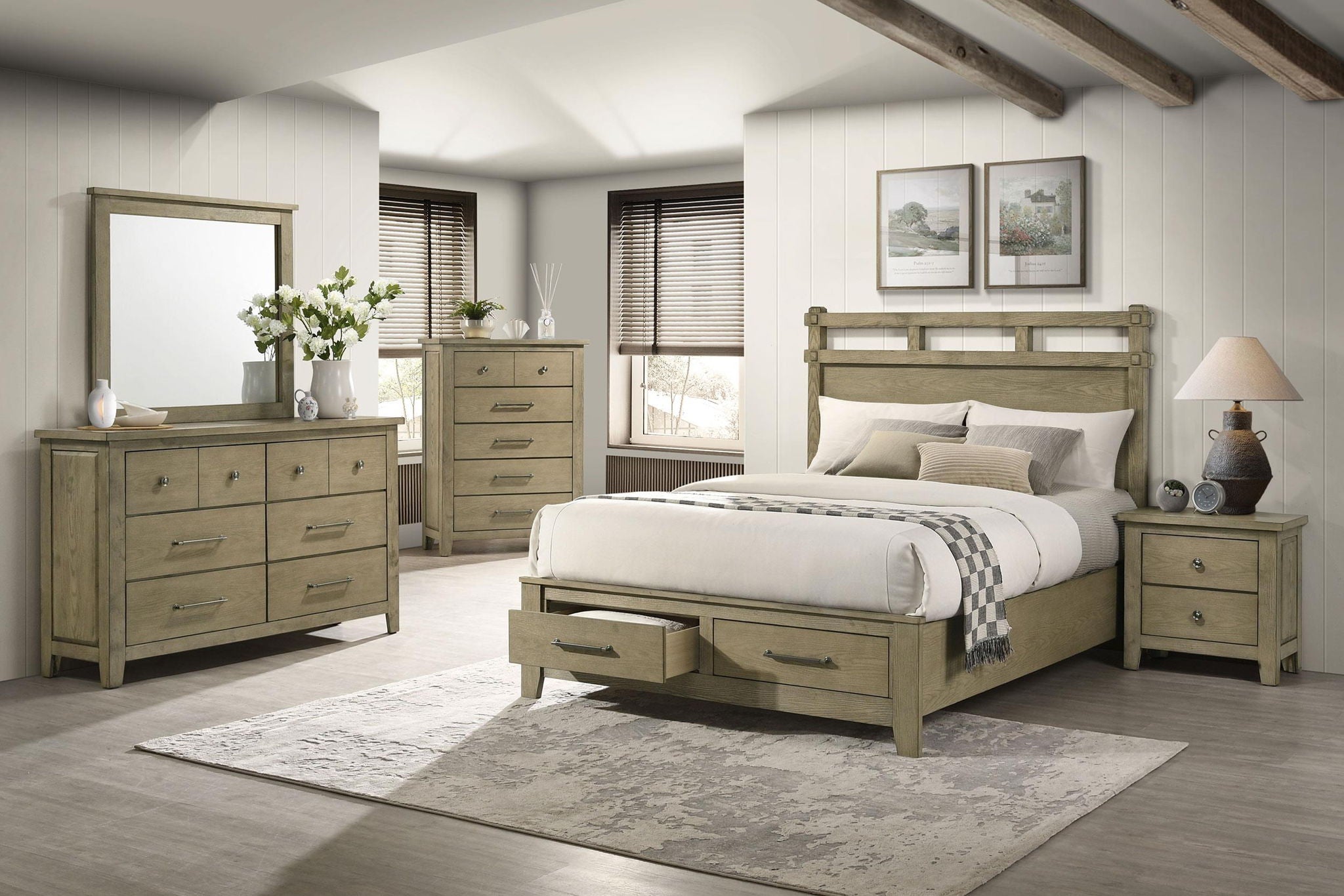 Hazlewood 6-drawer Bedroom Dresser Cabinet Vineyard Oak