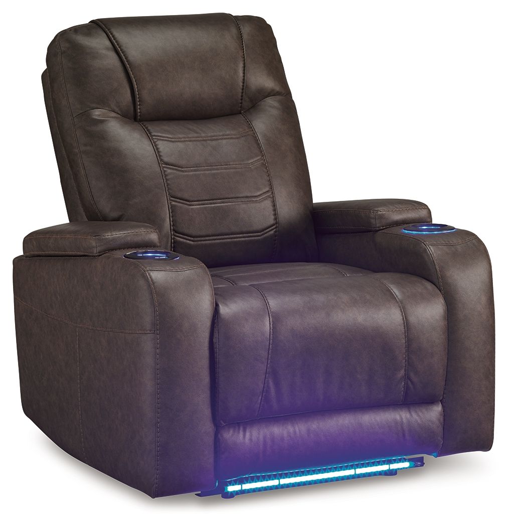 Signature Design by Ashley® Schooner Rocks - Power Recliner / Adj Headrest | Meri Furniture