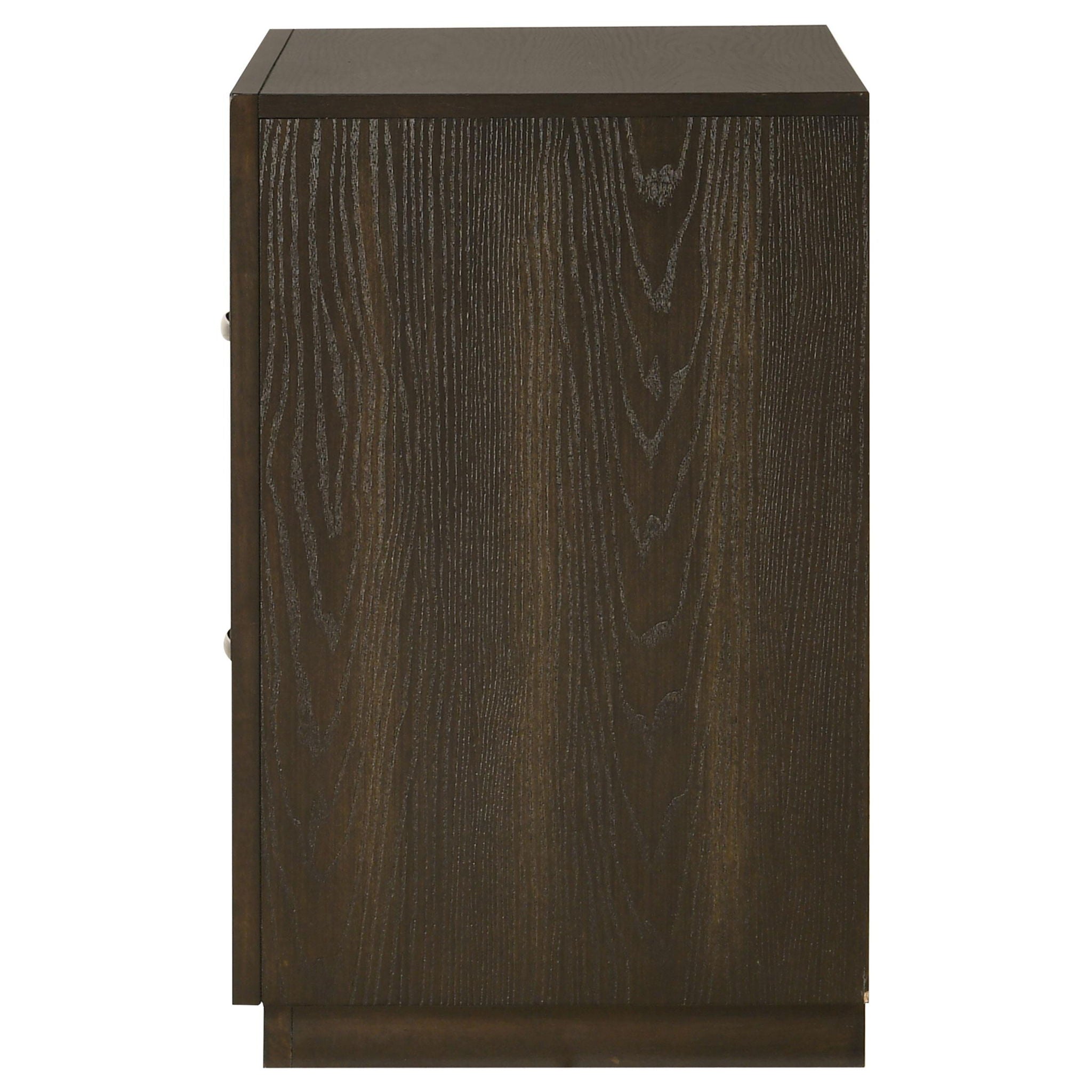 Atlas 2-drawer Bedroom Nightstand Bedside Table Dark Oak