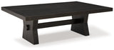 Signature Design by Ashley® Galliden - Black - Rectangular Cocktail Table | Meri Furniture