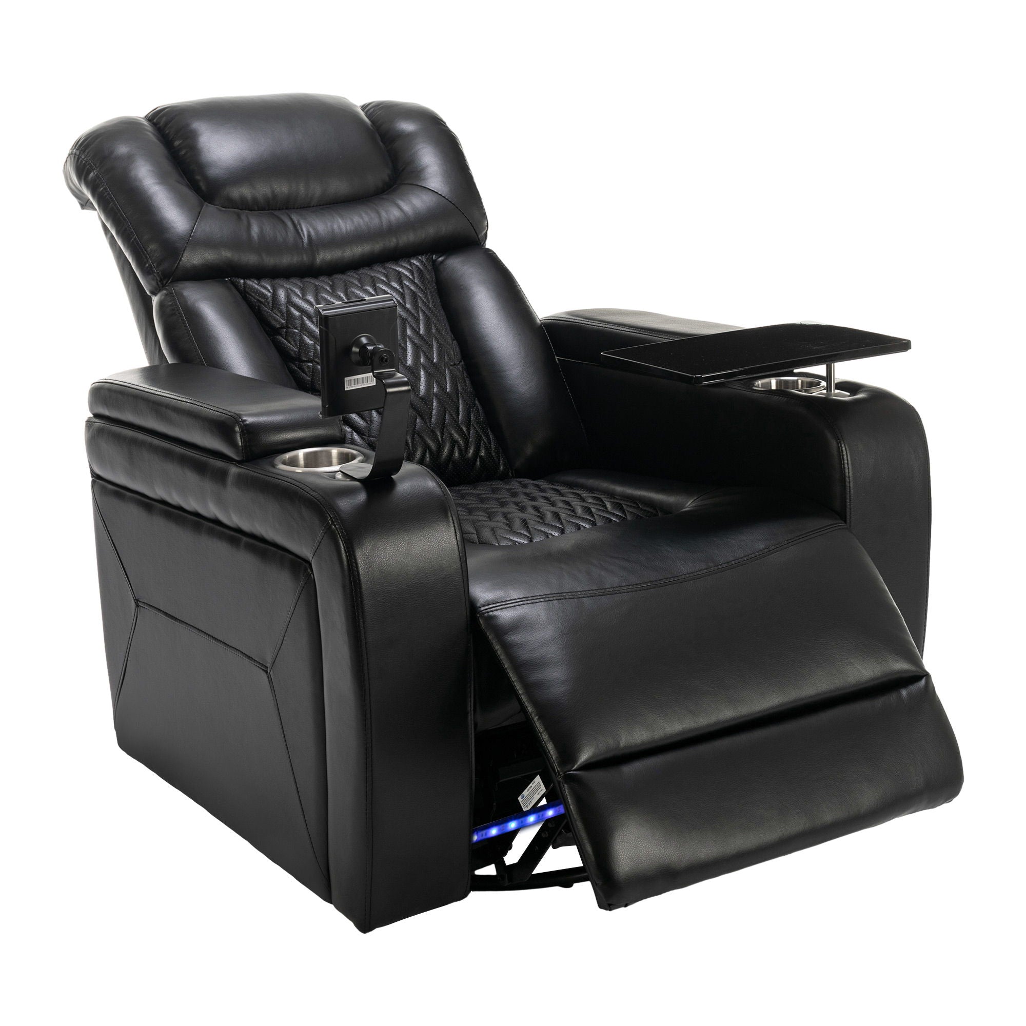 270 Degree Swivel Power Recliner With Tray Table, Phone Holder, Cup Holder, USB Port