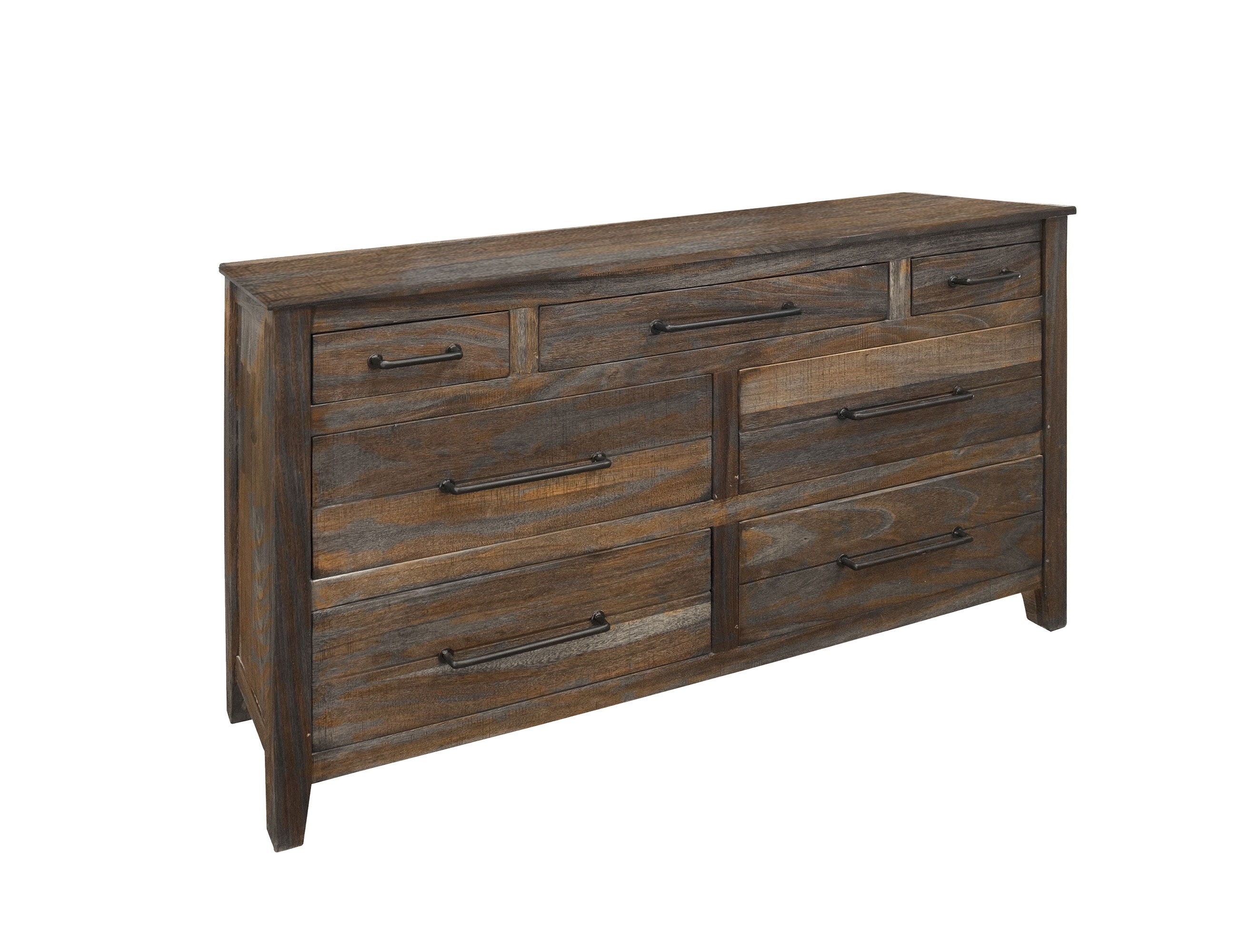 International Furniture Direct San Luis - Dresser - Deep Brown / Warm Gray Finish | Meri Furniture