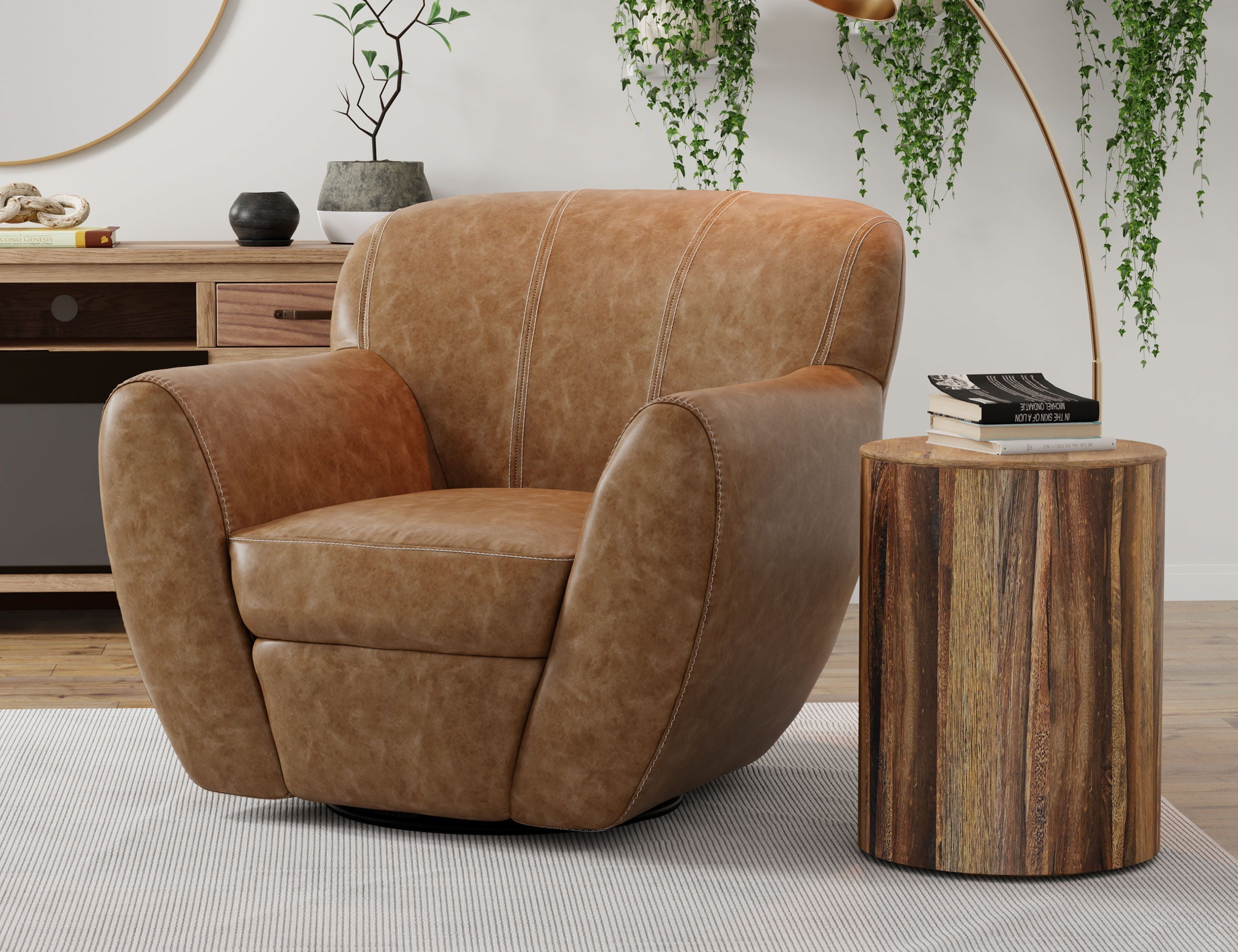 International Furniture Direct Tamesis - Armchair - Dark Brown | Meri Furniture
