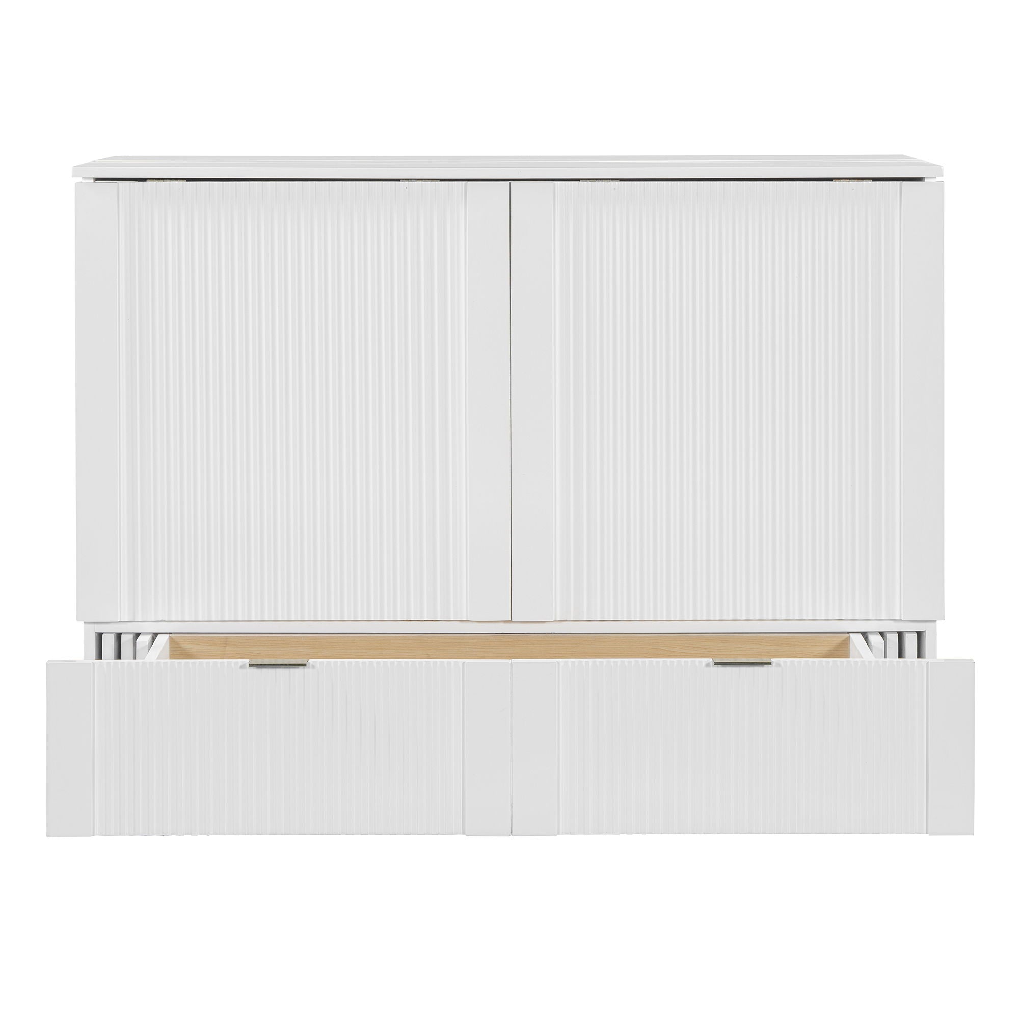 Murphy Bed With Drawer And A Set Of Sockets & USB Ports, Pulley Structure Design