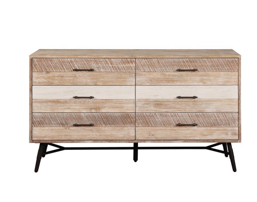 Coaster Fine Furniture Marlow - 6-Drawer Dresser - Rough Sawn Multi | Meri Furniture