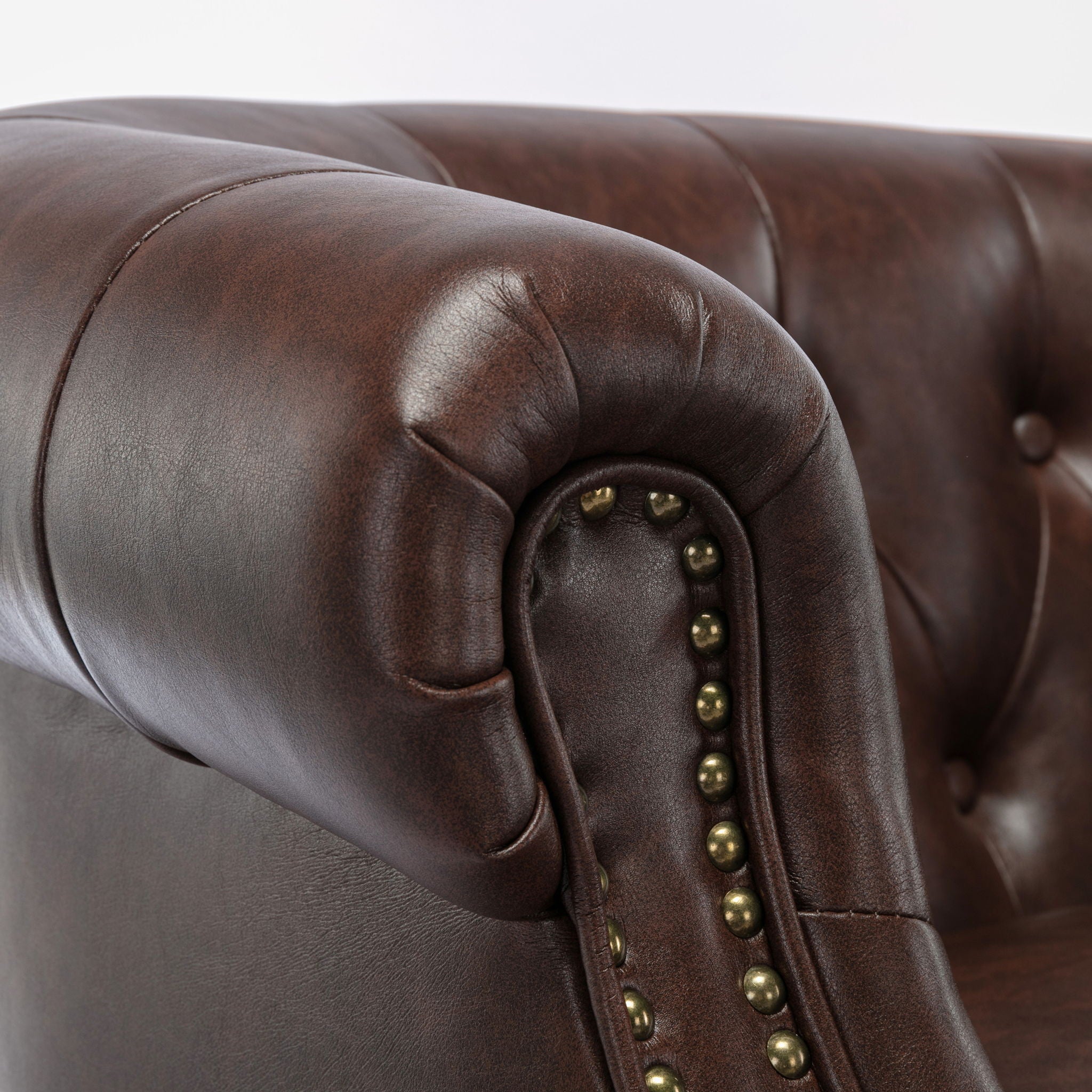 Ophelia - Button Tufted Accent Chair - Brown