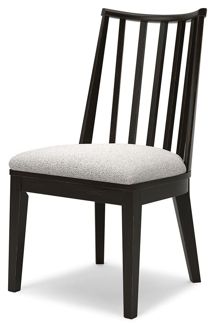 Signature Design by Ashley® Galliden - Black - Dining Upholstered Side Chair (Set of 2) | Meri Furniture