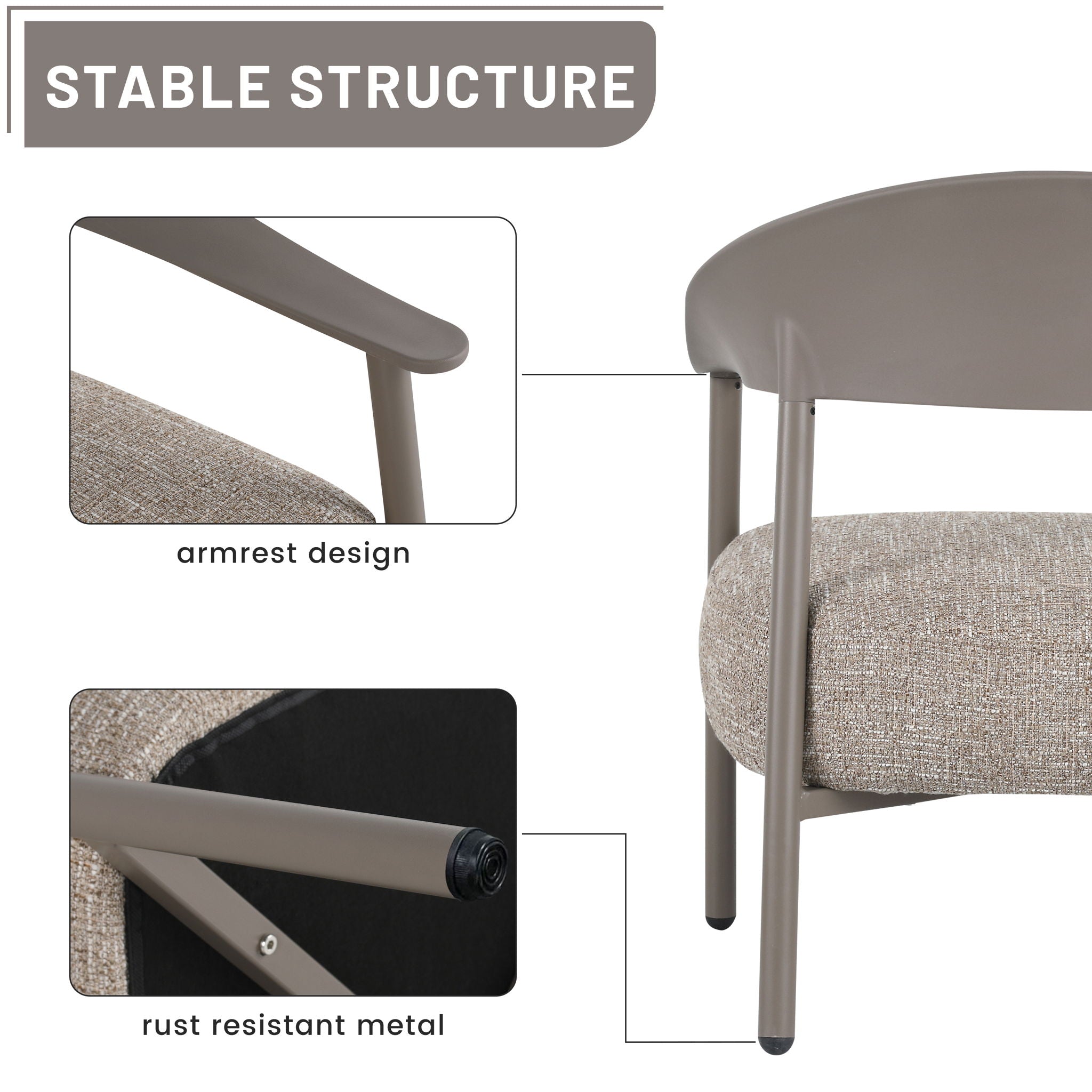 Furniture Set With Seat Cushions, Sturdy And Durable