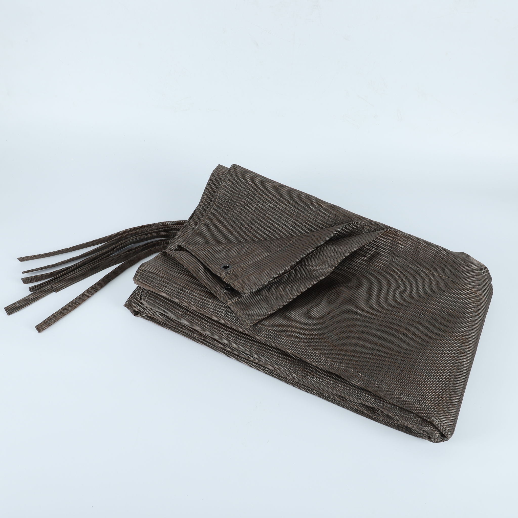 13' X 7.7' Outdoor Pergola Sun Shade Cover Cloth Patio Canopy Hdpe Permeable With Grommets - Brown