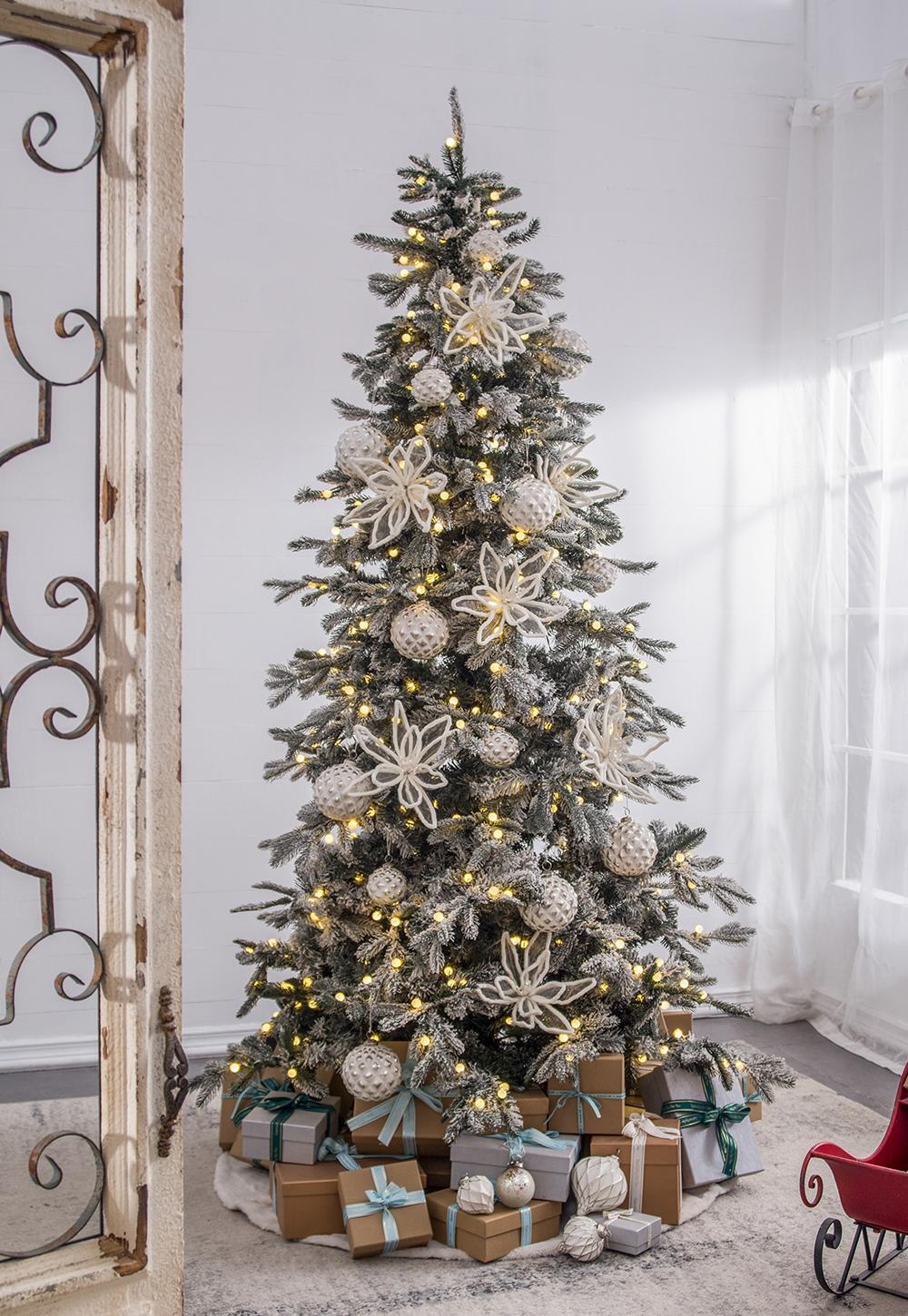 Christmas Ball Ornaments, Decorative Hanging Ball Christmas Tree Ornaments, For Holiday Party Decorations (Set of 12) - White