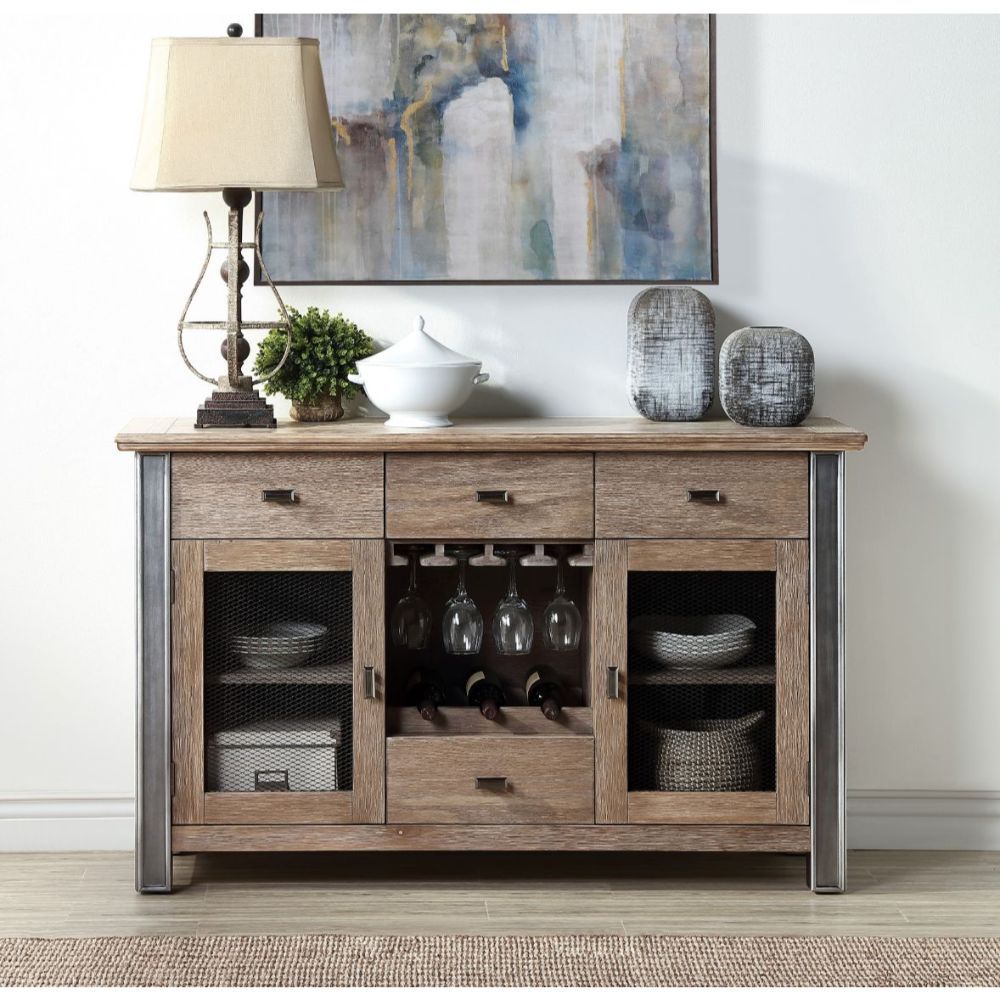 ACME Nathaniel - Server - Maple | Meri Furniture