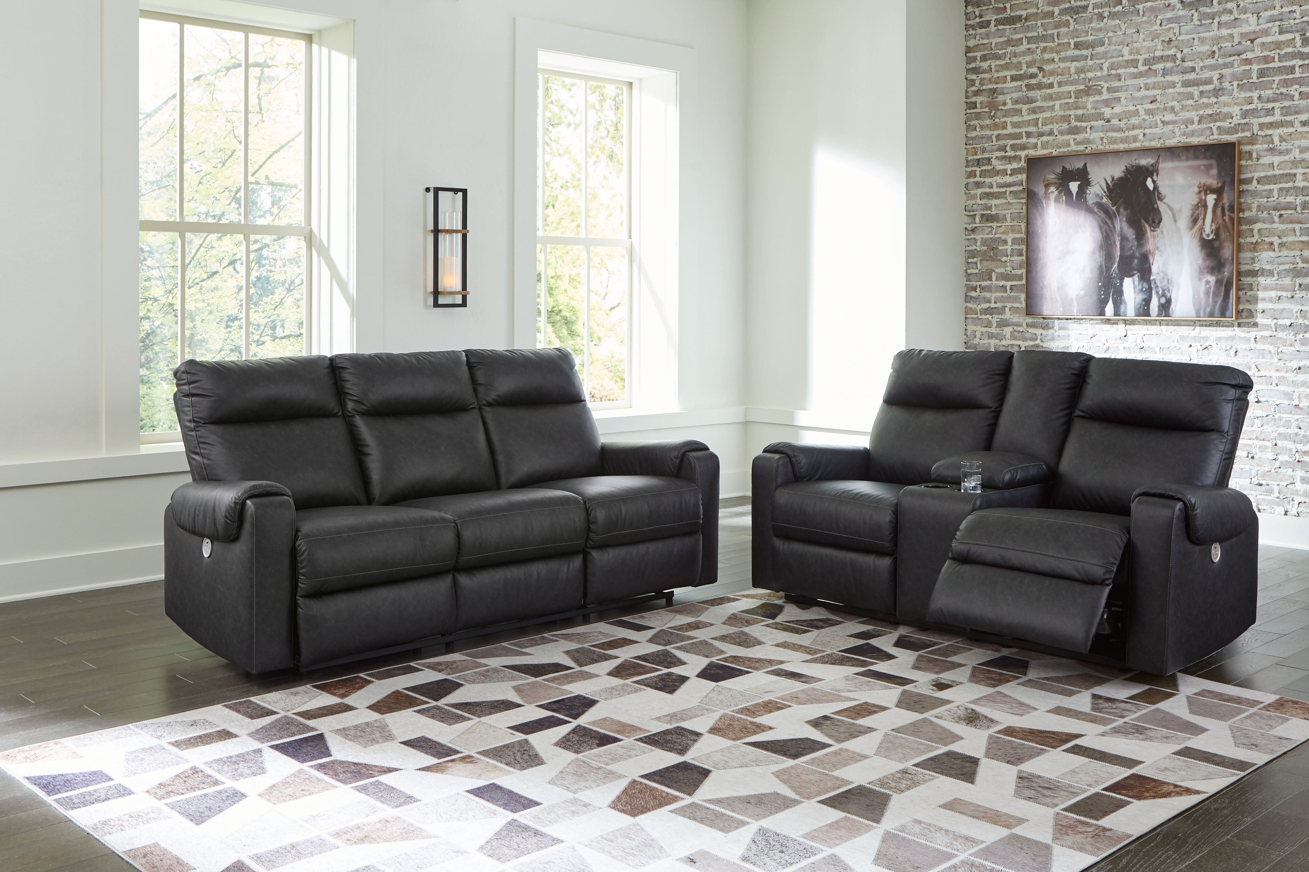 Signature Design by Ashley® Axtellton - Reclining Living Room Set | Meri Furniture