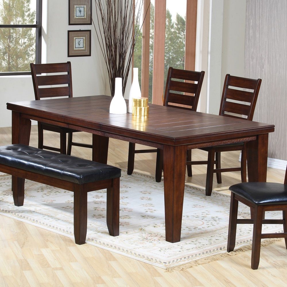 The Urbana Transitional dining collection is generously sized to accommodate 8 in a rectangular dining configuration.