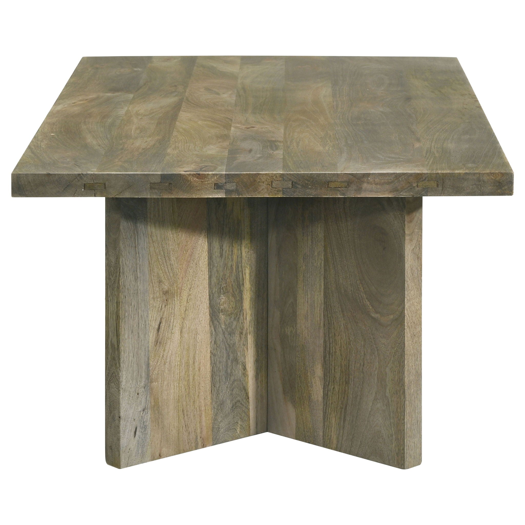 Neskowin - 2 Piece And End Table Set With Geometric Panels - Brown