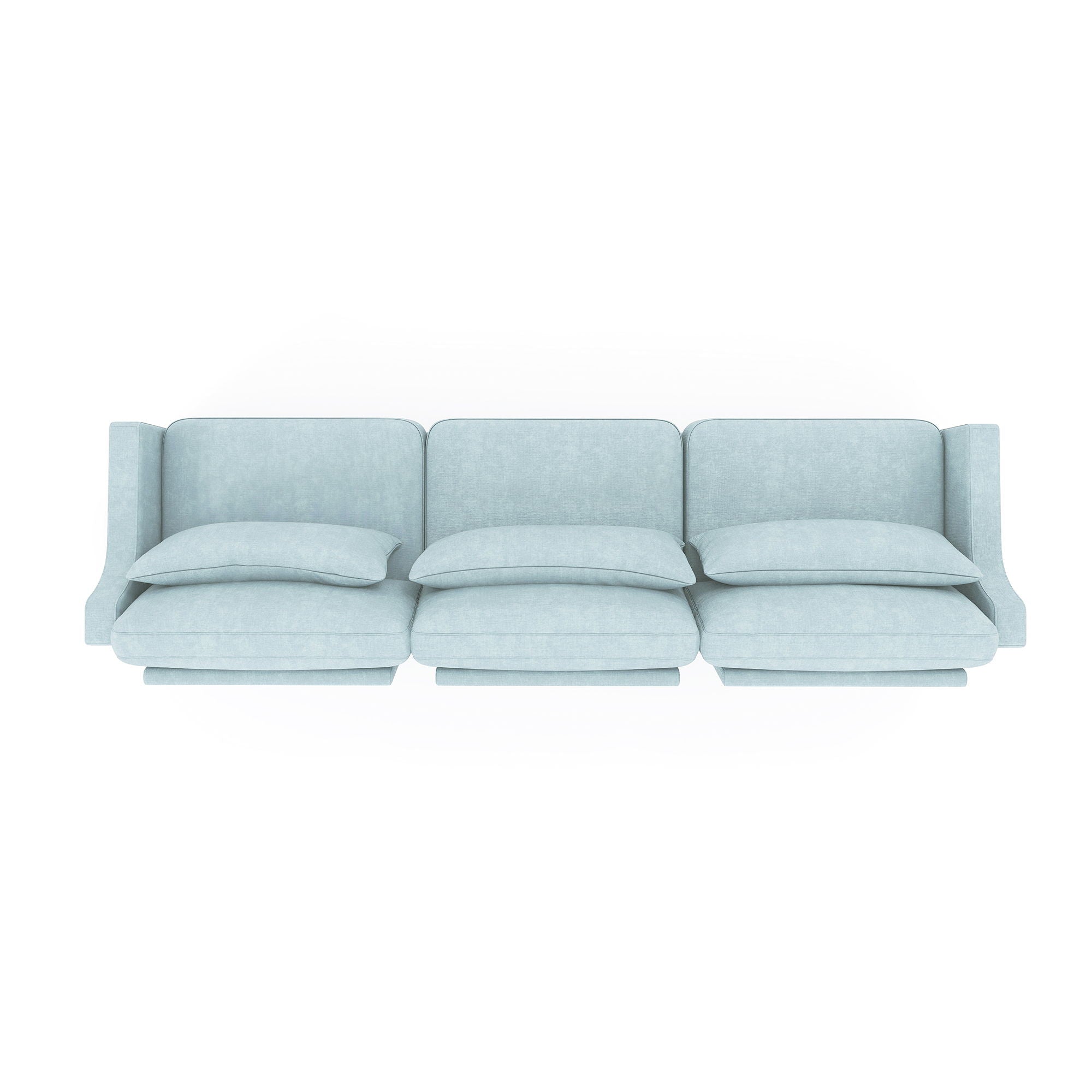 Elegant Sofa With Ergonomic Design And Lumbar Pillows