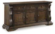 Signature Design by Ashley® Maylee - Dark Brown - Dining Room Buffet | Meri Furniture