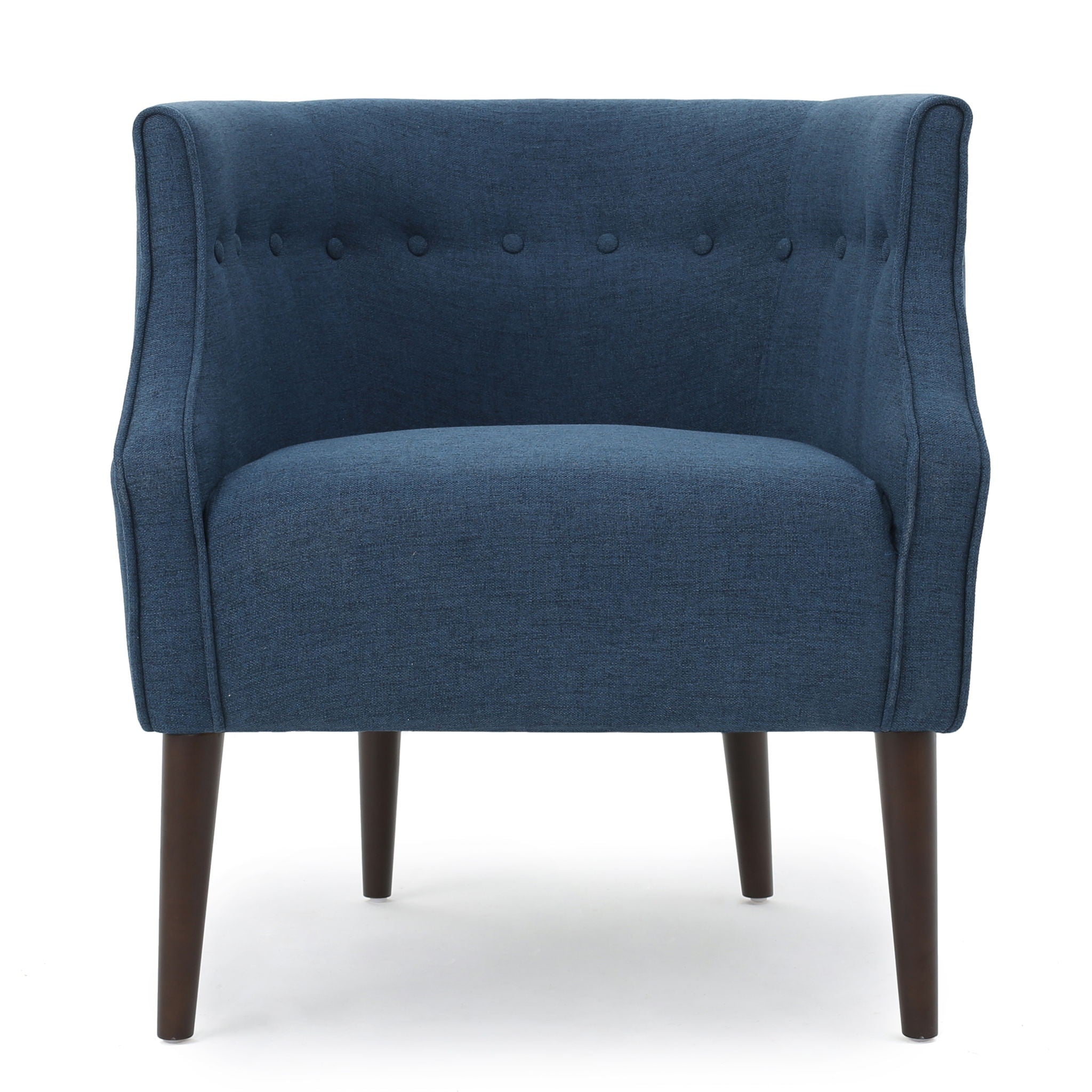 Contemporary Upholstered Club Chair With Button Tufting