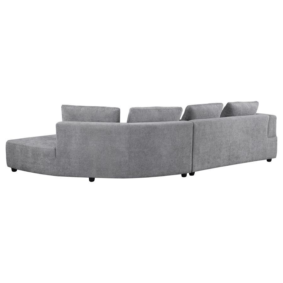 Coaster Fine Furniture Toscano - 1Upholstered Sectional Sofa - Gray | Meri Furniture