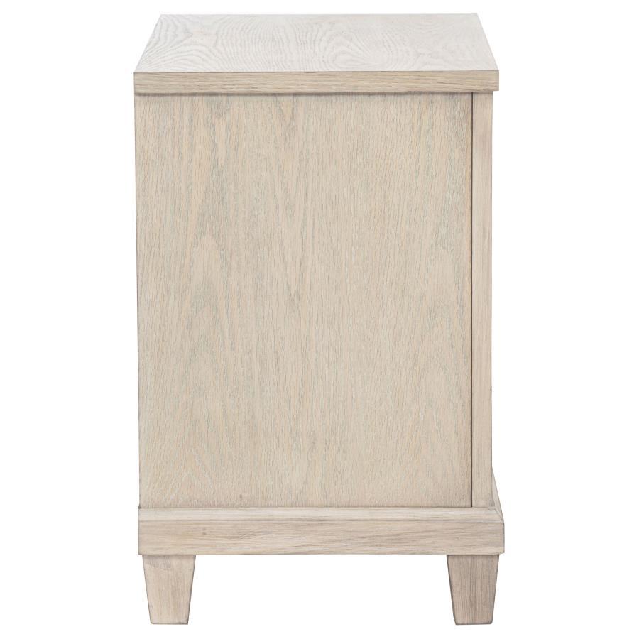 Pembroke - 2-Drawer Nightstand Bedside Table - Washed Oak