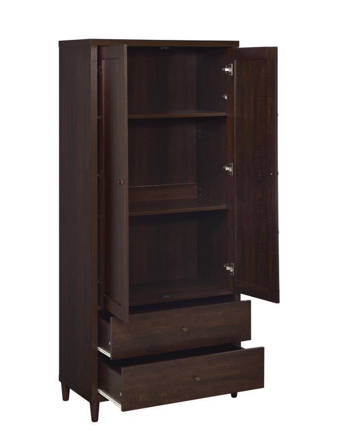 Coaster Fine Furniture Wadeline - 2 Door Tall Accent Storage Cabinet - Rustic Tobacco | Meri Furniture