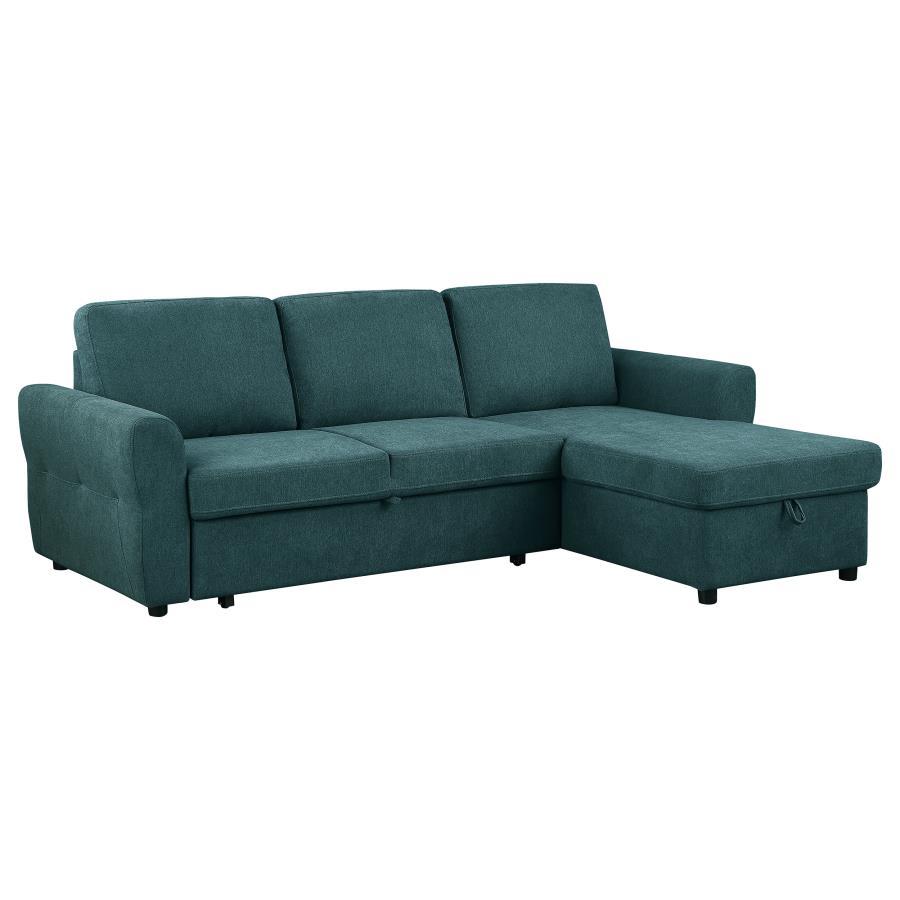Coaster Fine Furniture Samantha - Upholstered Storage Sleeper Sectional Sofa | Meri Furniture