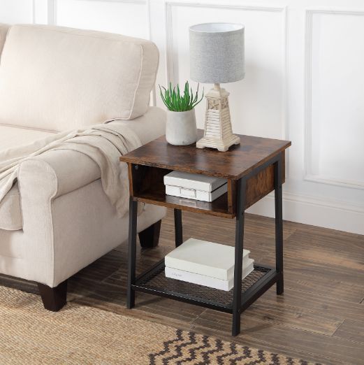 ACME KD• 1 Open Storage Compartment• 1 Tier Shelf• Open Frame• Rectangular Table Top | Meri Furniture
