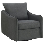 Coaster Fine Furniture Madia - Upholstered Sloped Arm Swivel Glider Chair - Charcoal | Meri Furniture