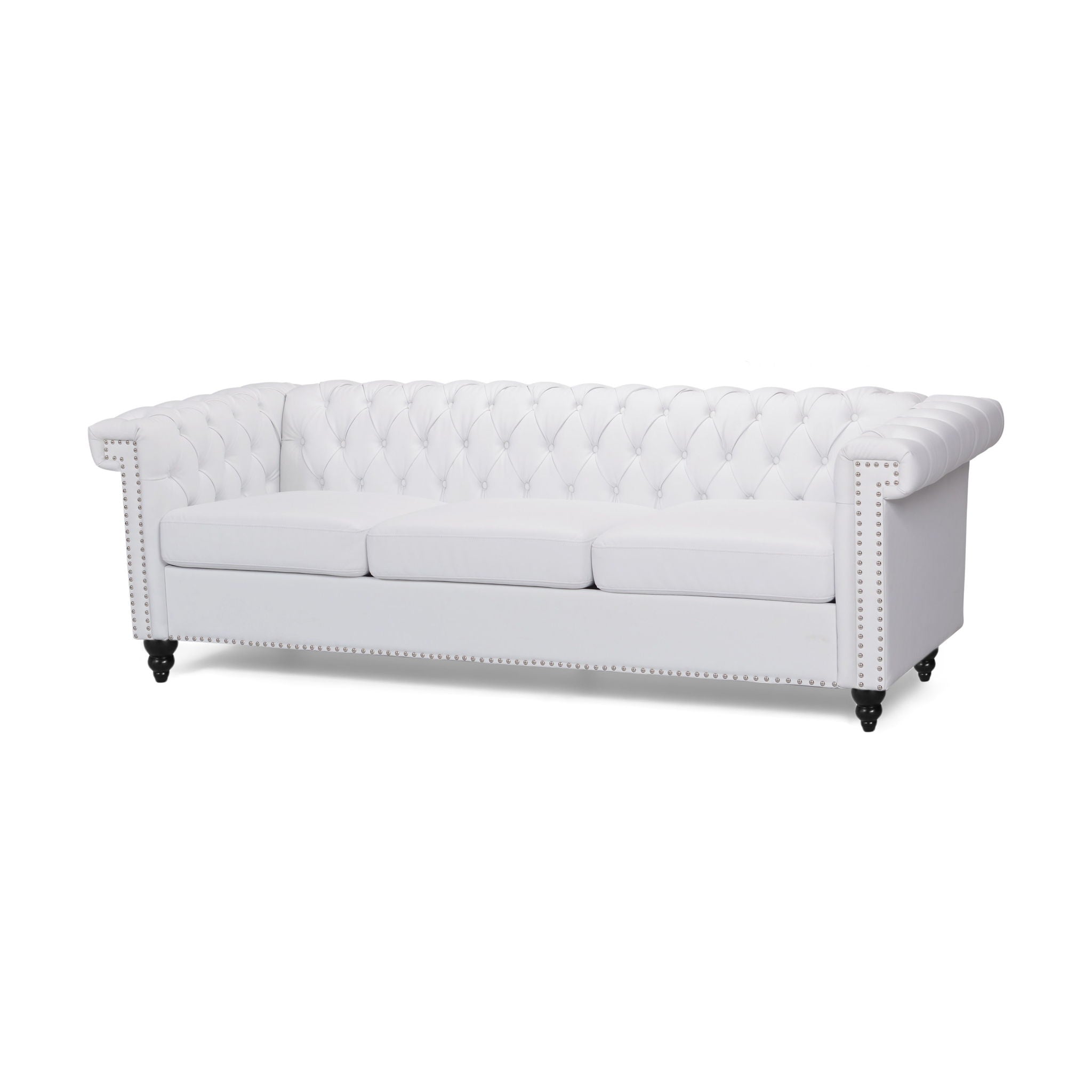 Chesterfield Style 3 Seater Sofa With Deep Button Tufting