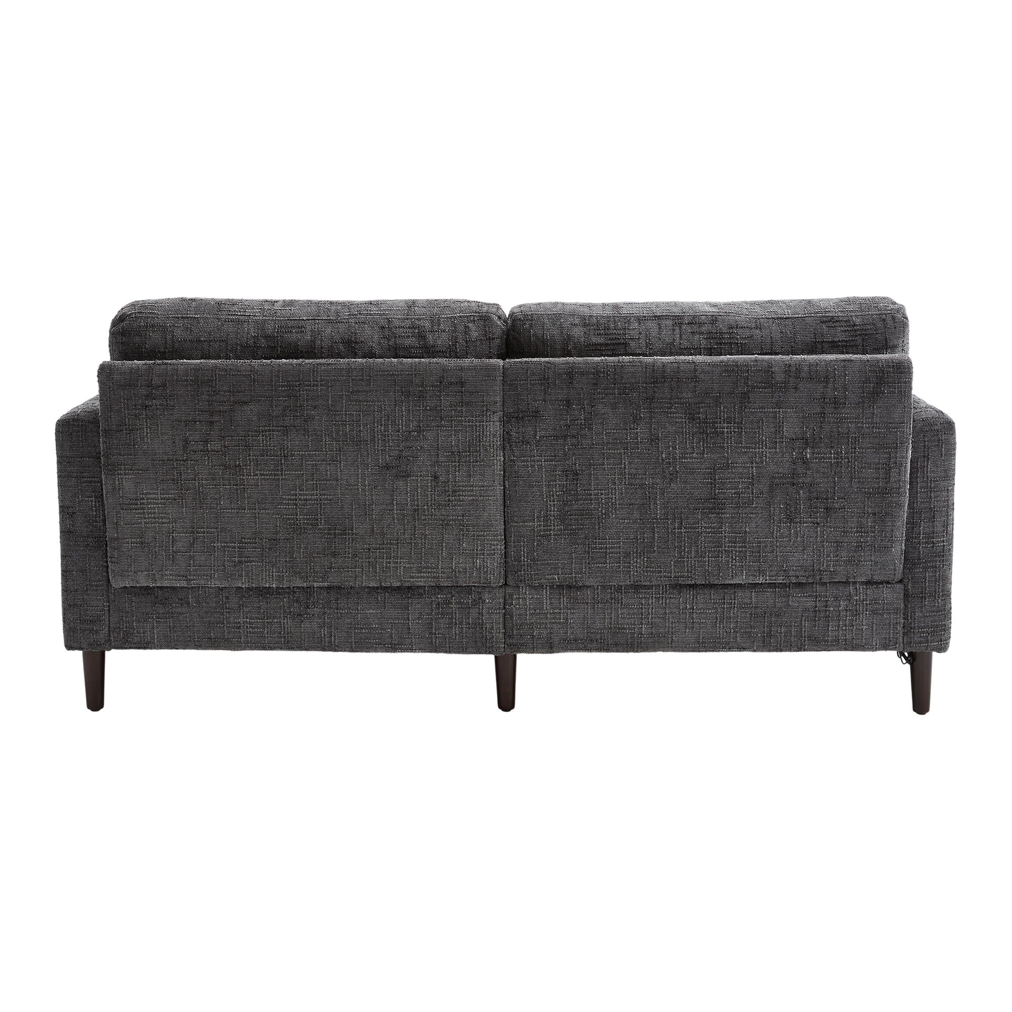 Chenille 2 Seater Sofa With LED Light, USB Charging Port, And Storage Bag