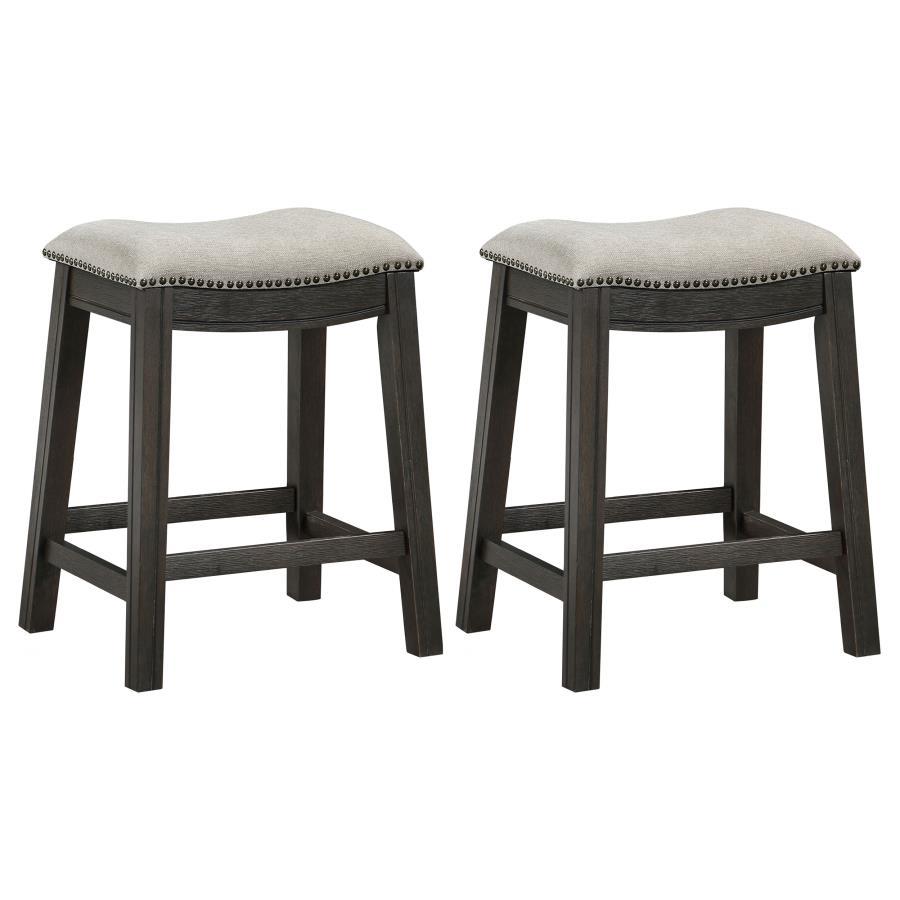 Coaster Fine Furniture Elliston - Backless Counter Stool (Set of 2) - Dark Gray | Meri Furniture