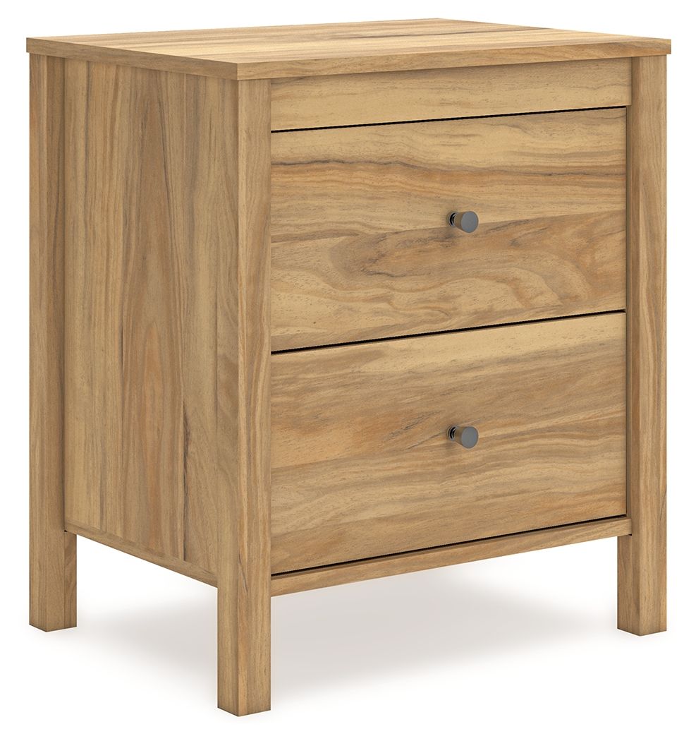 Signature Design by Ashley® Bermacy - Light Brown - Two Drawer Night Stand | Meri Furniture