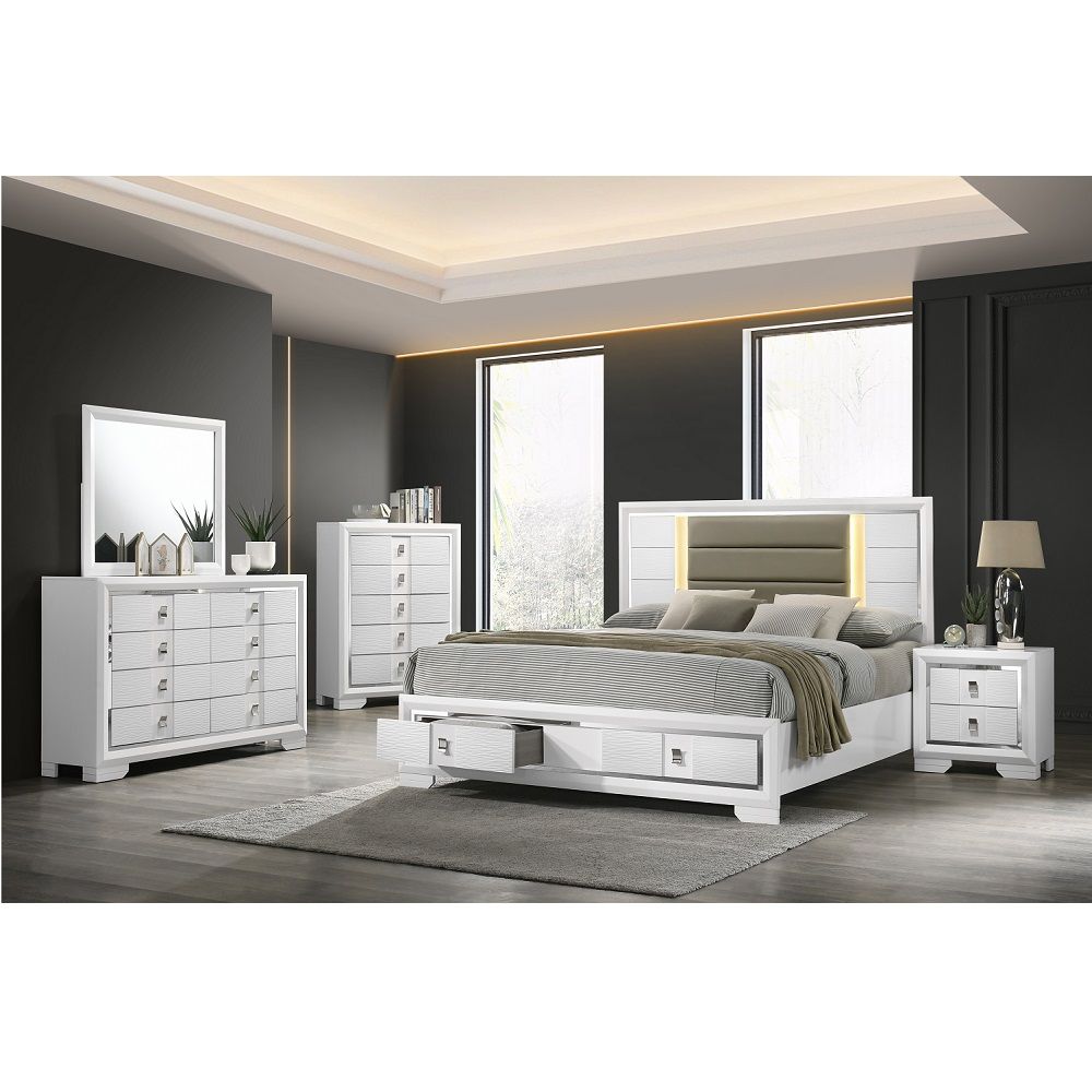 ACME Elain - Mirror - White | Meri Furniture