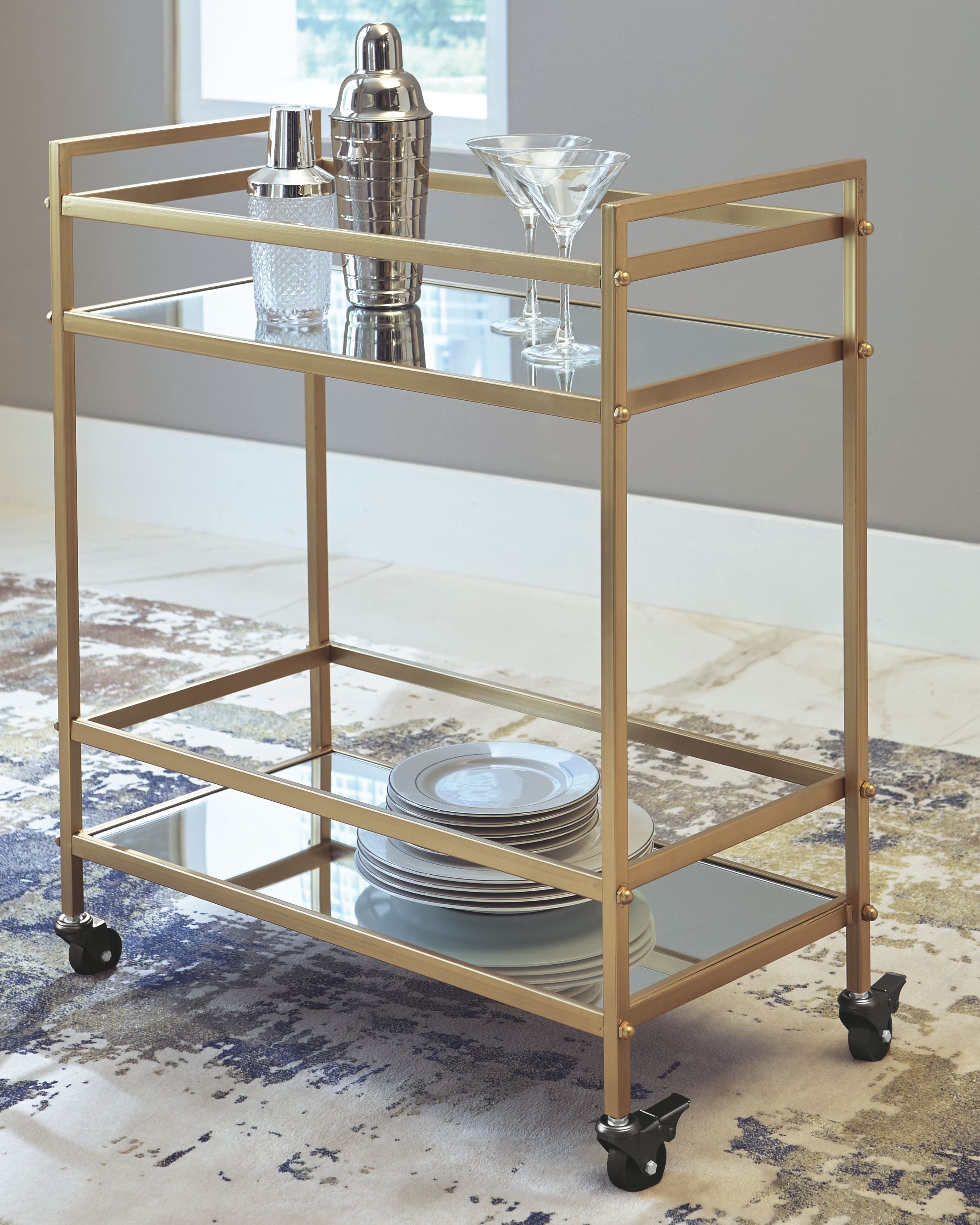 Signature Design by Ashley® Kailman - Bar Cart | Meri Furniture