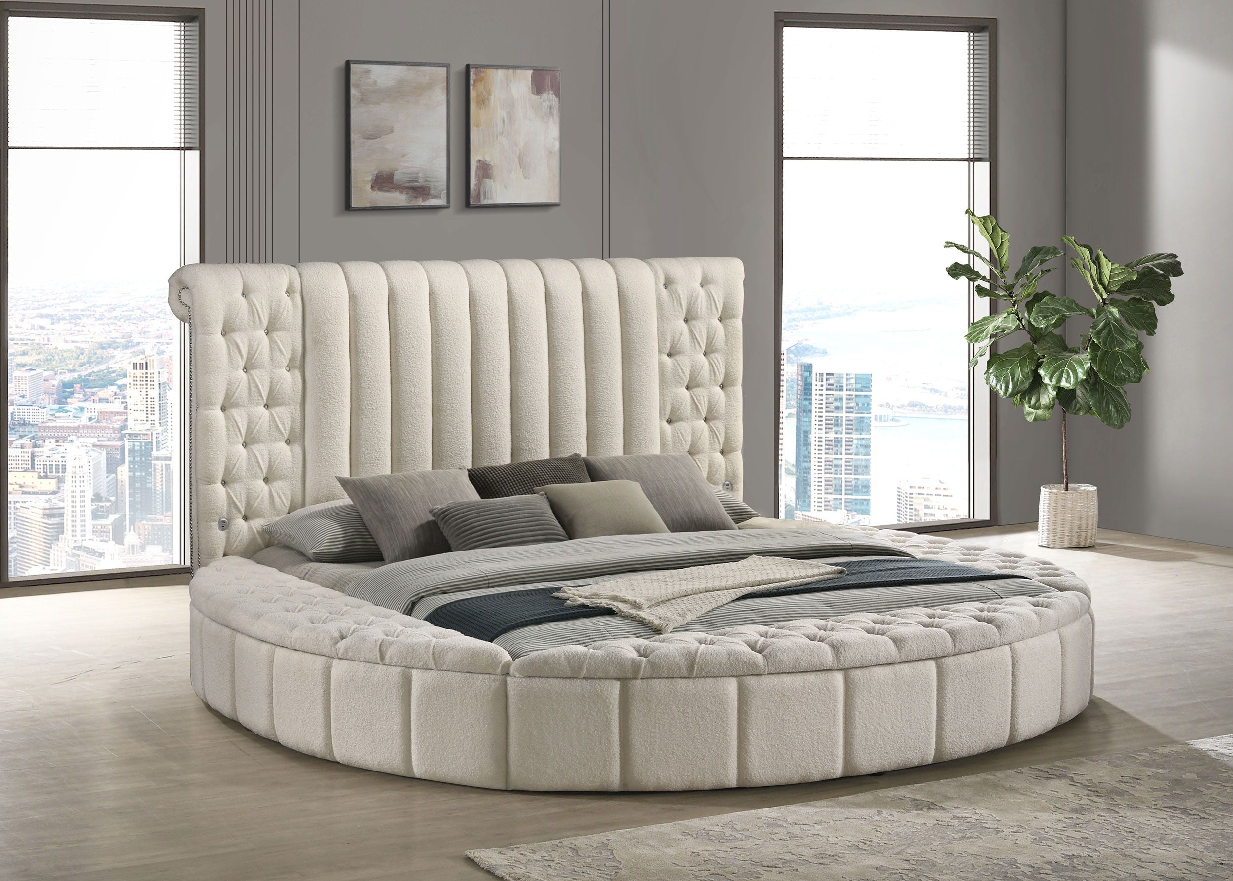 Coaster Fine Furniture Sonya - Upholstered Round Storage Bed | Meri Furniture