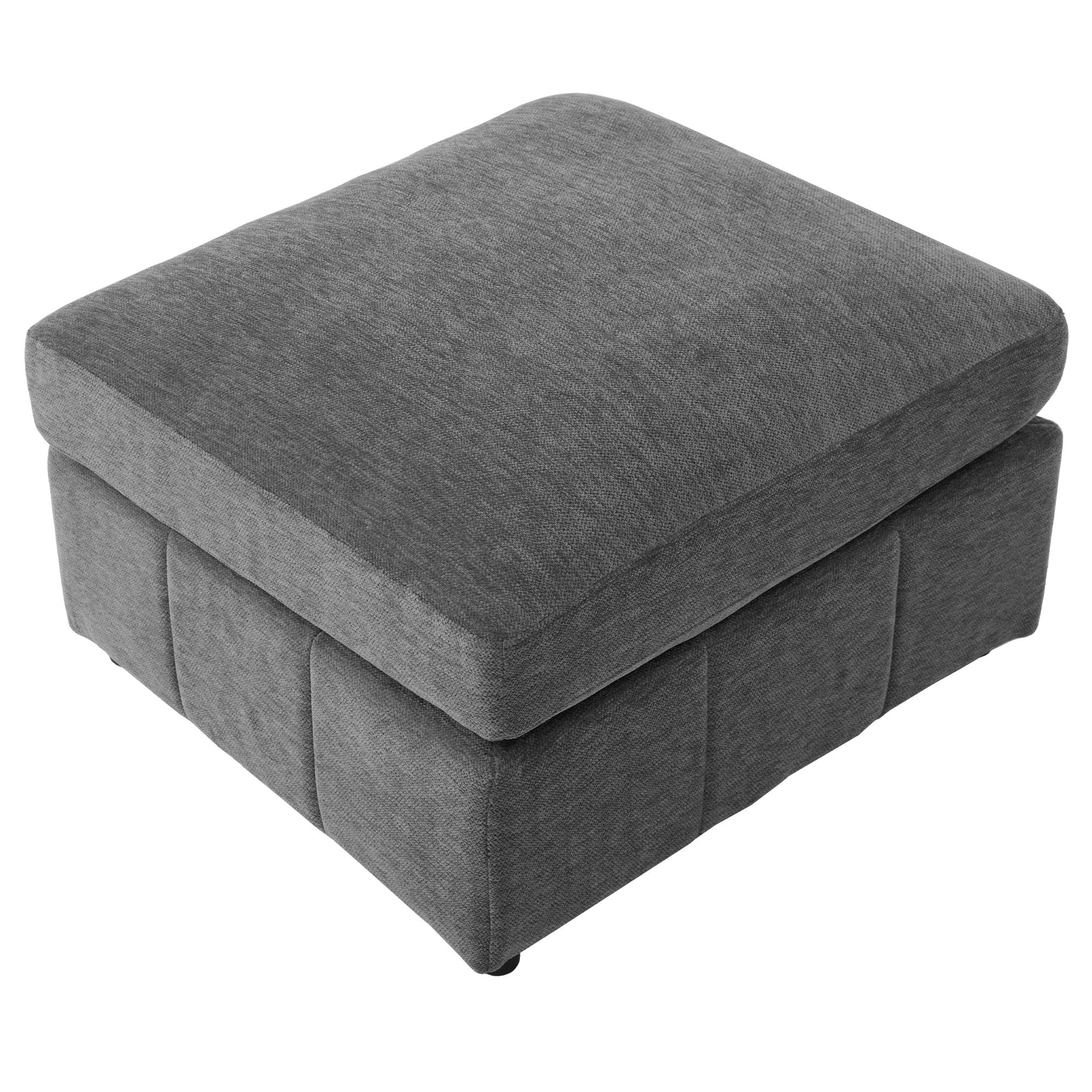 Modern Modular U-Shaped Sofa Bed With Movable Ottoman, USB Ports, Phone Holder