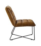 Balrog - Accent Chair - Saddle Brown Top Grain Leather