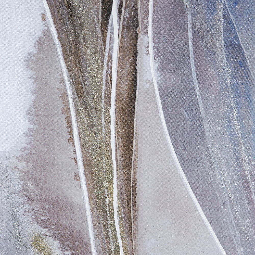 Elongated Modern Abstract Oil Paintings, Wall Art For Living Room Dining Room Bedroom Office Entryway (Set of 2) - Multicolor